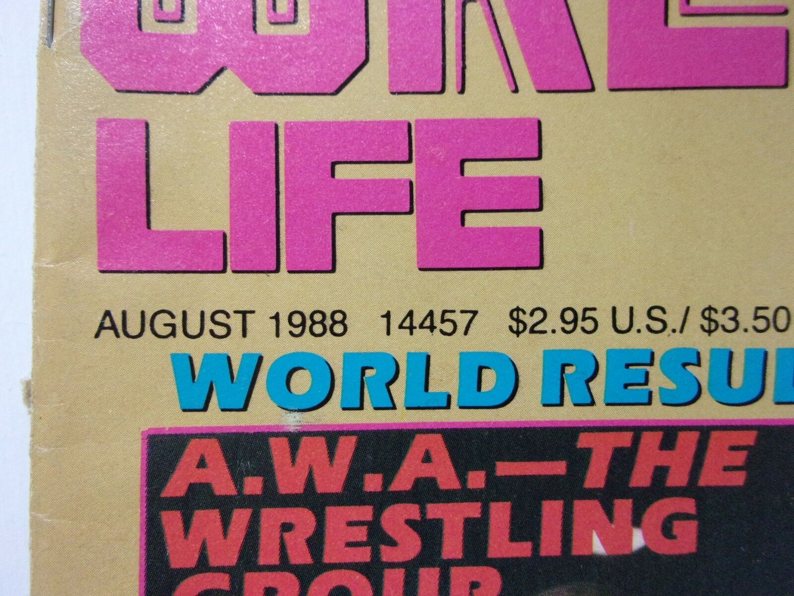 Wrestling Life Magazine: August 1988 - Larry Zbyszko - A.W.A The Wrestling Group