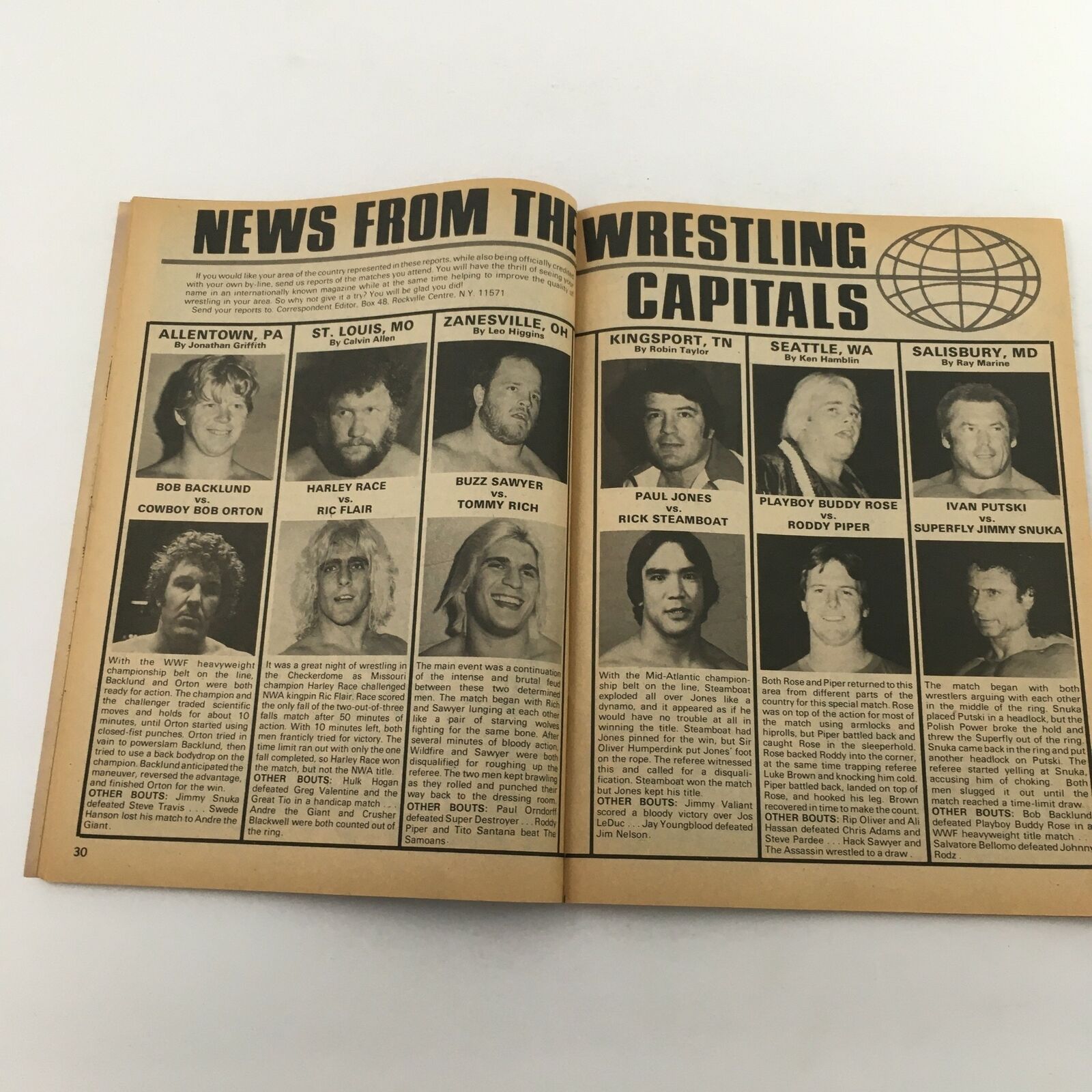 Inside Wrestling Magazine February 1983 Hulk Hogan or Ken Pantera Plus Bob Orton