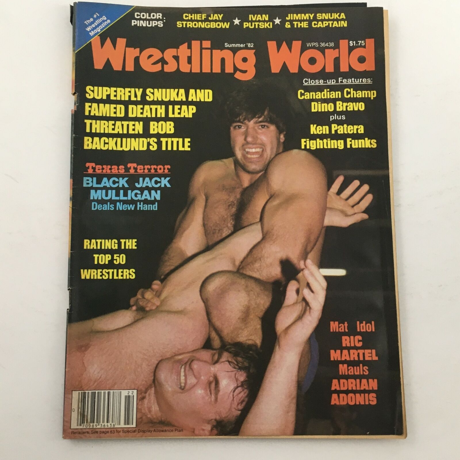 Wrestling World Magazine Summer 1982 Black Jack Mulligan & Ken Pantera Feature