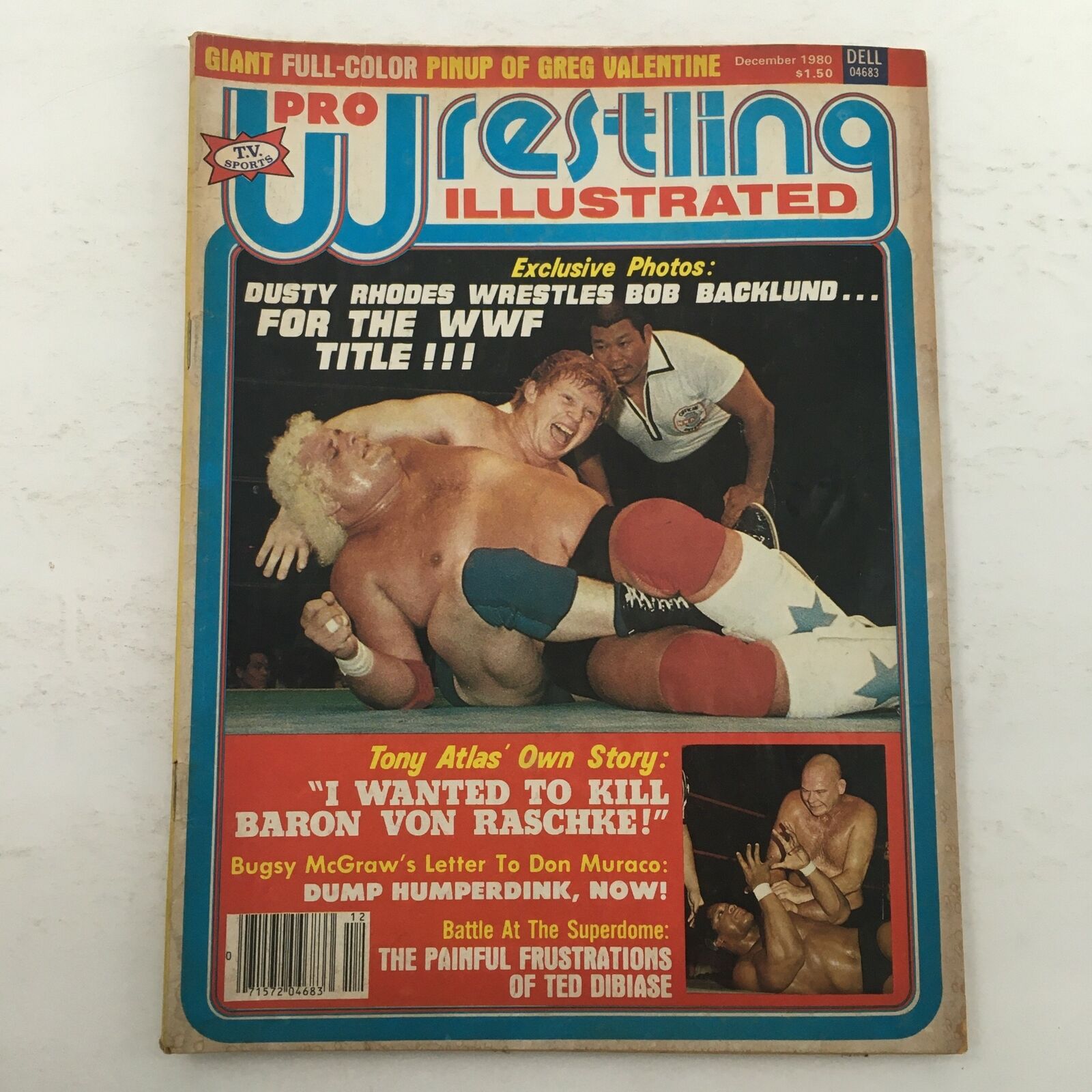 Pro Wrestling Illustrated Magazine December 1980 Tony Atlas & Baron Van Raschke