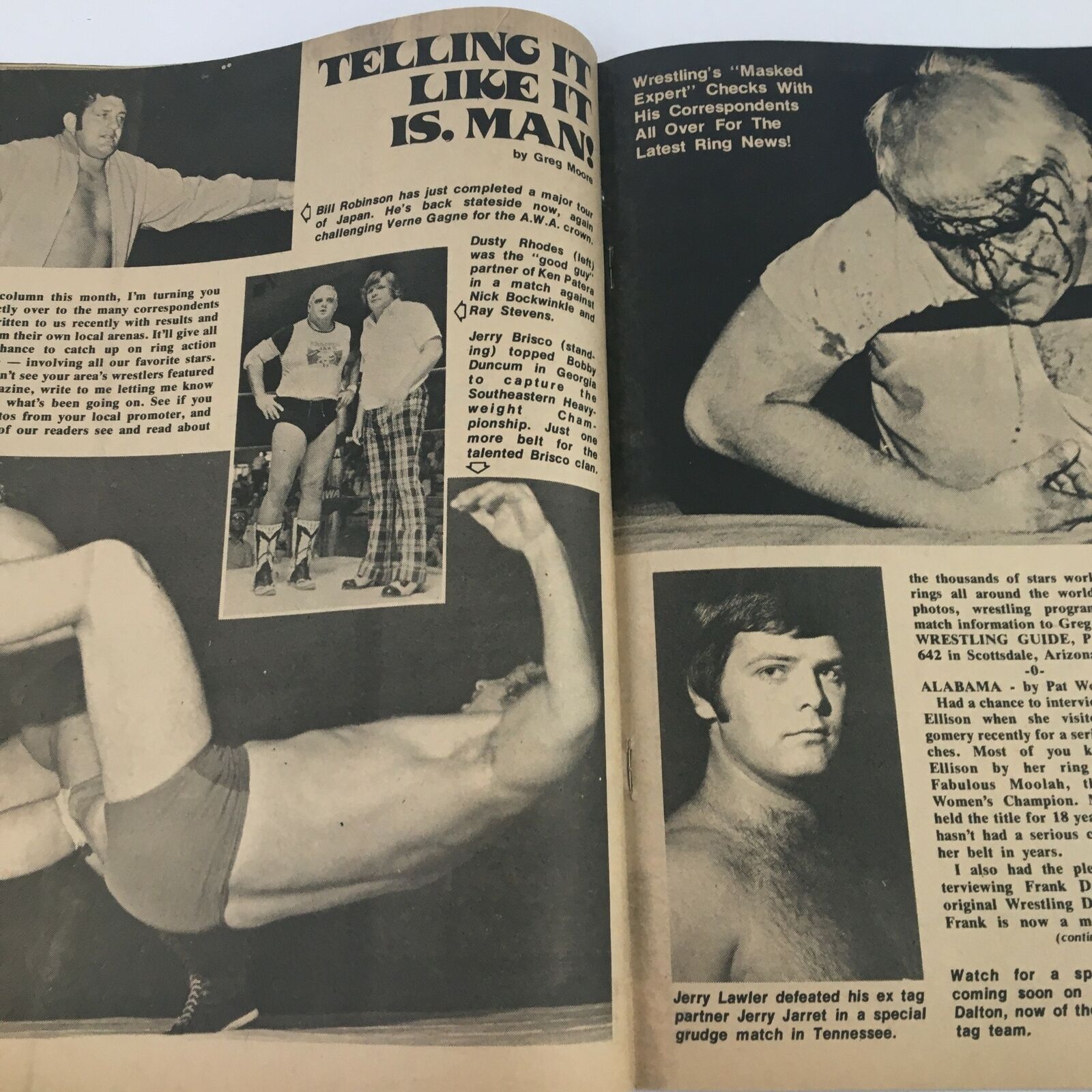 Wrestling Guide Magazine December 1974 Bobby Heenan & Luis Martinez, No Label