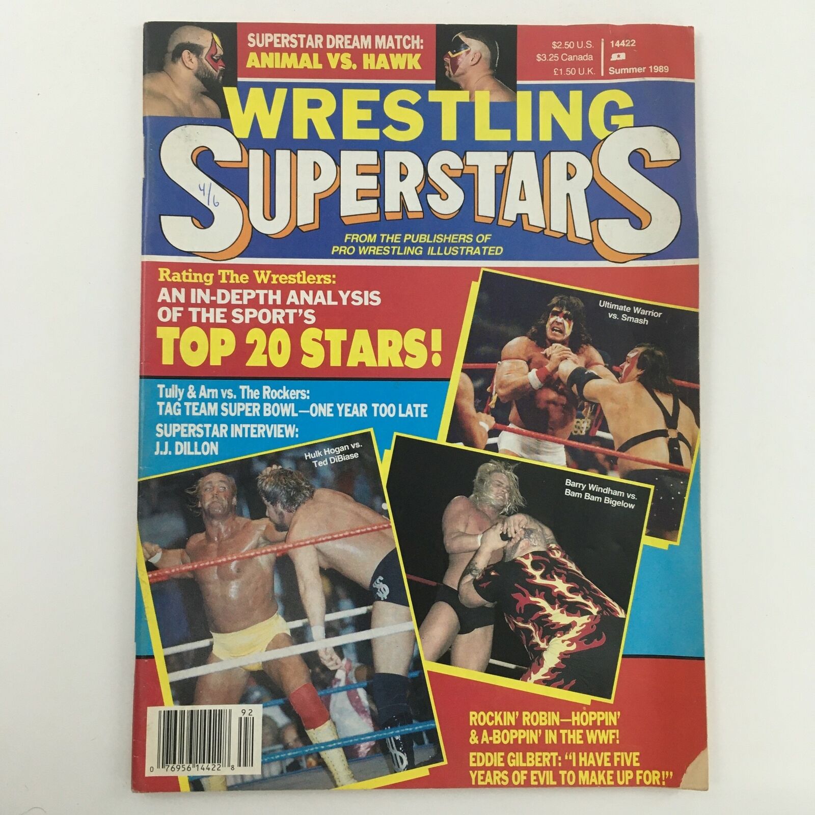 Wrestling Superstars Magazine Summer 1989 Hulk Hogan vs Ted DiBiase & JJ Dillon