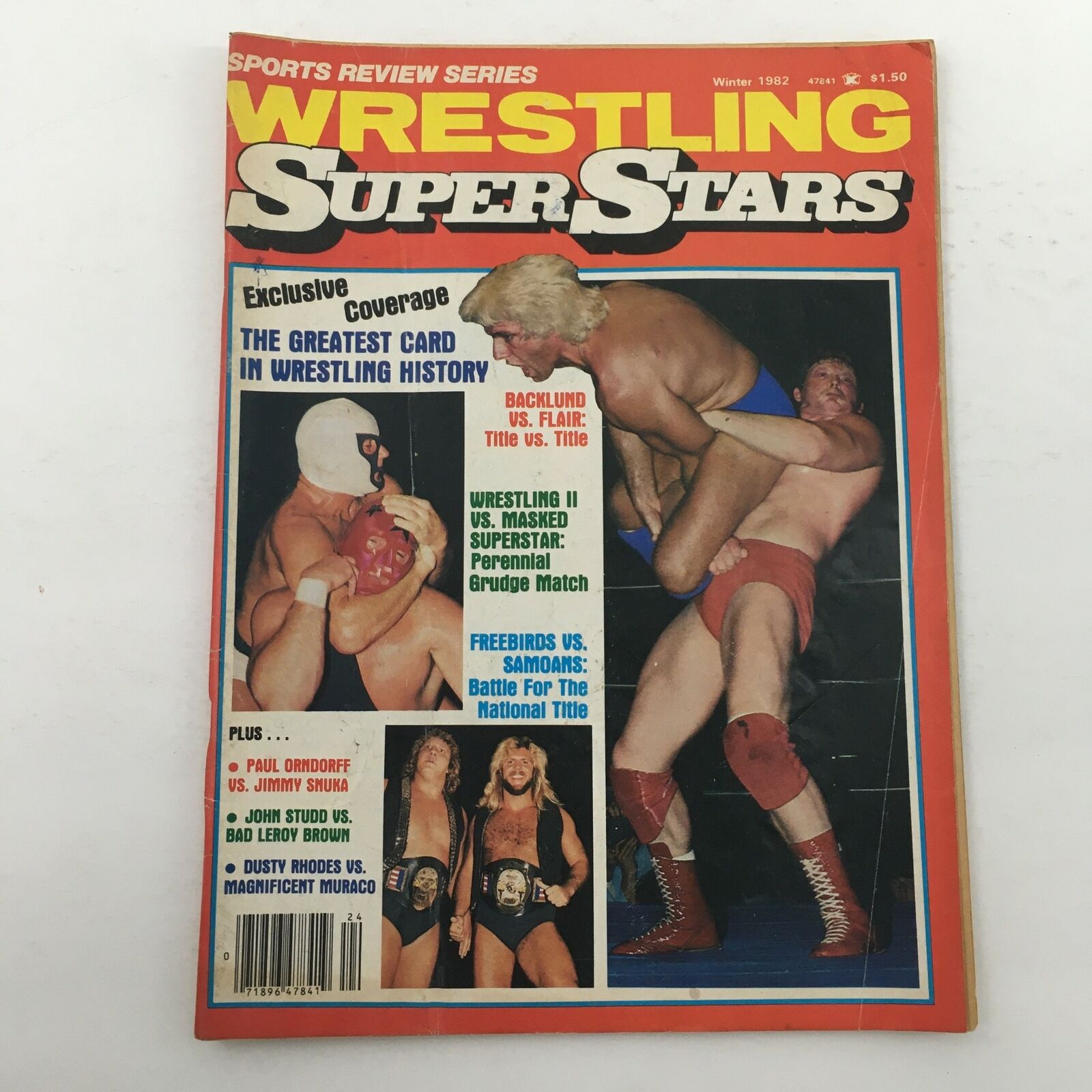 Wrestling Superstars Magazine Winter 1982 Mil Mascaras and Chief Jay Strongbow