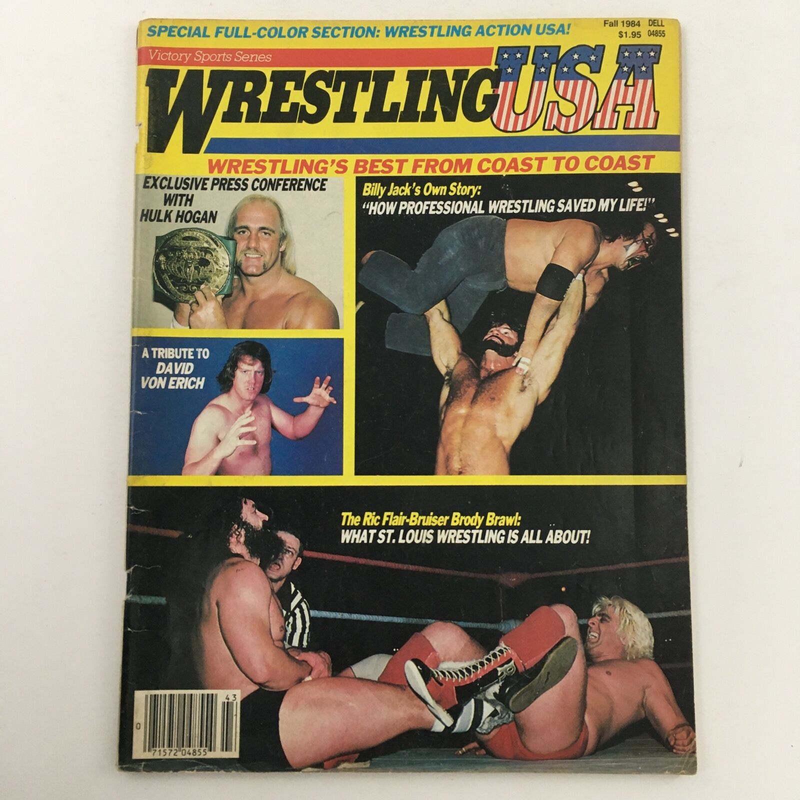 Wrestling USA Magazine Fall 1984 Hulk Hogan & Billy Jack & David Von Erich