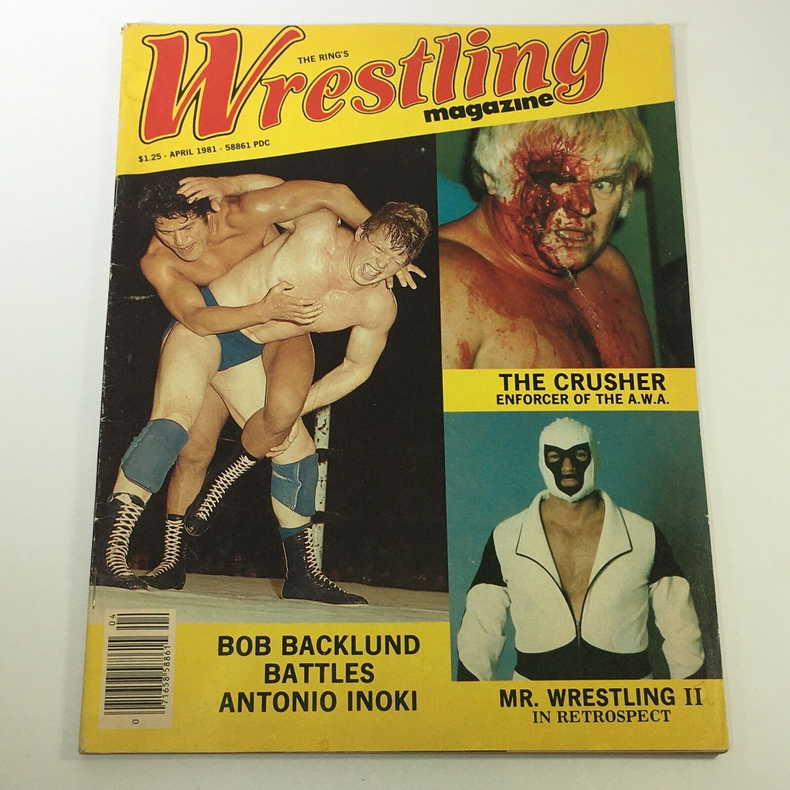 VTG The Ring's Wrestling Magazine April 1981 - Bob Backlund vs Antonio Inoki