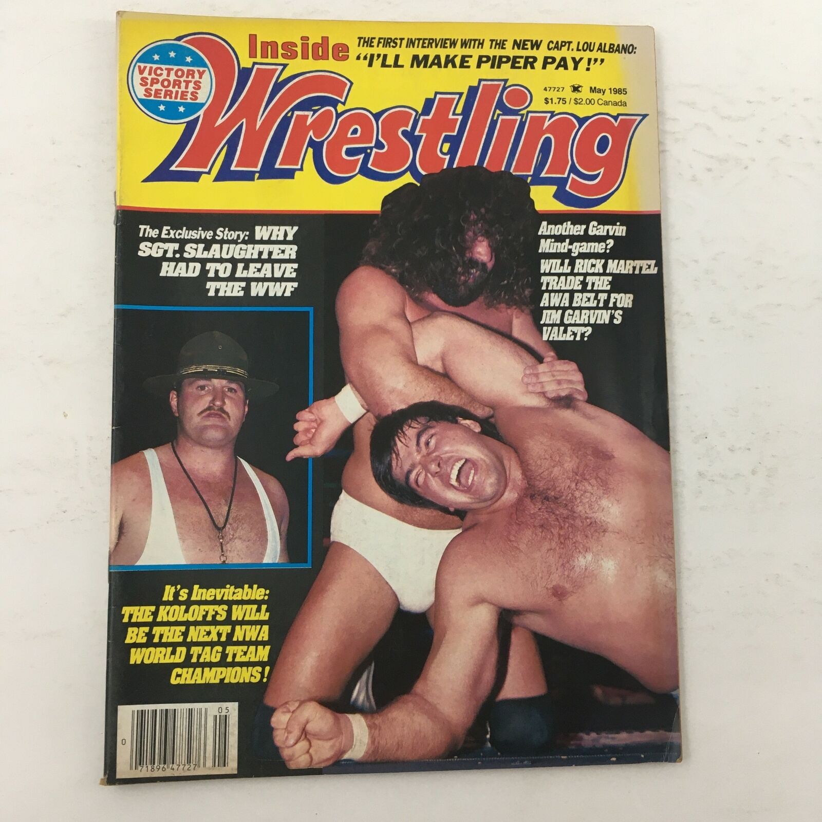 Inside Wrestling Magazine May 1985 Rick Martel vs Jim Garvin Plus Sgt. Slaughter