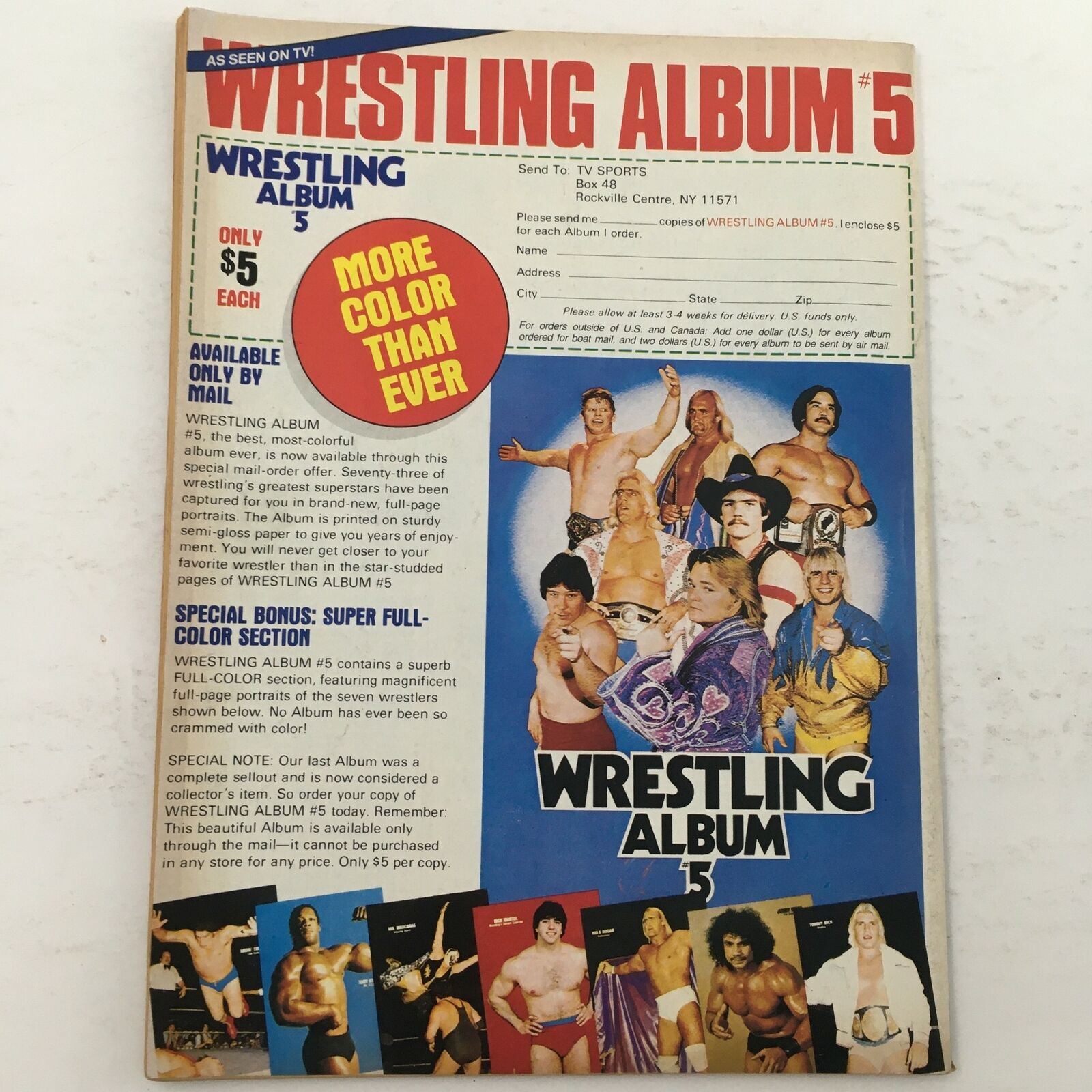 Inside Wrestling Magazine May 1985 Rick Martel vs Jim Garvin Plus Sgt. Slaughter