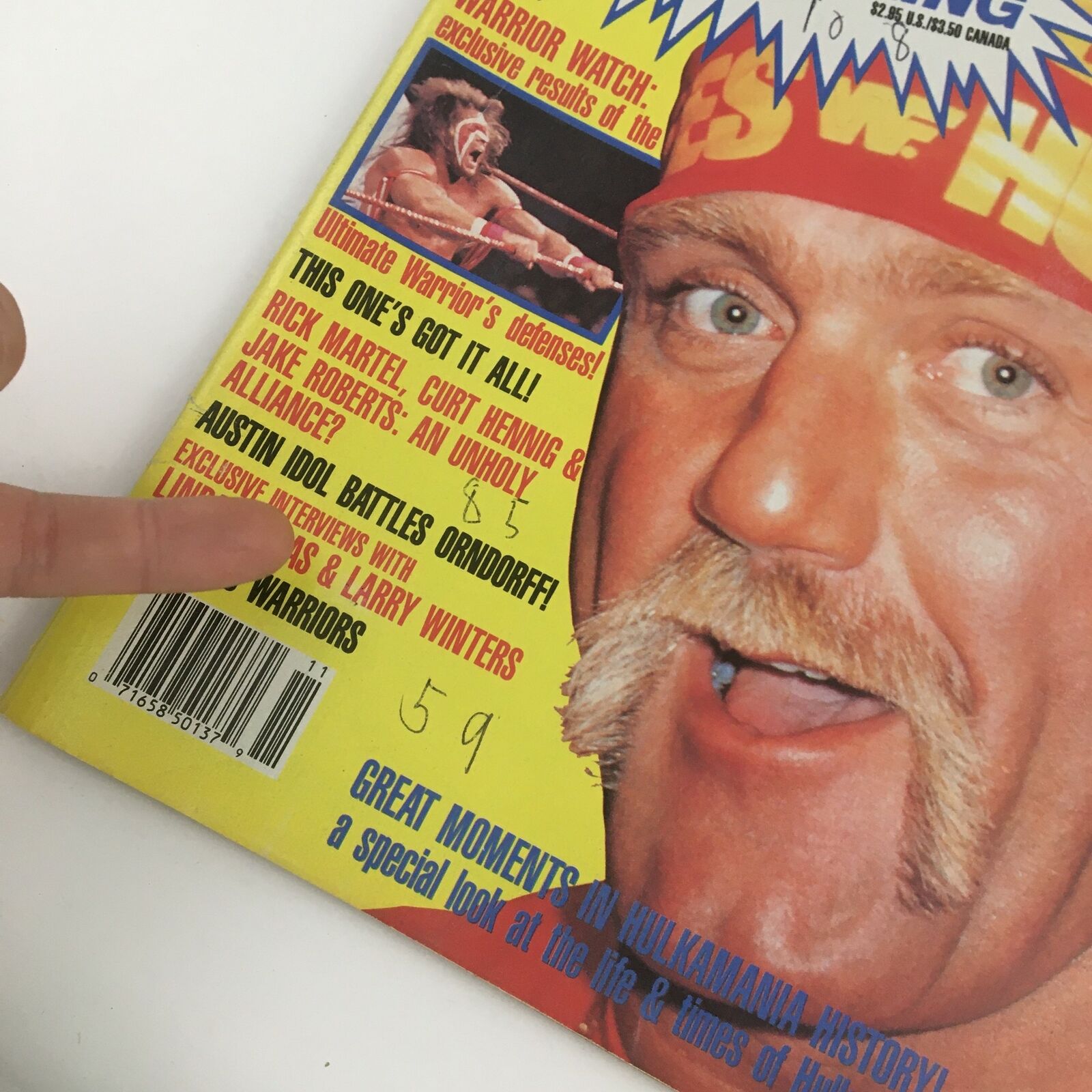 Power Slam Wrestling Magazine November 1990 Hulk Hogan & Roddy Piper No Label