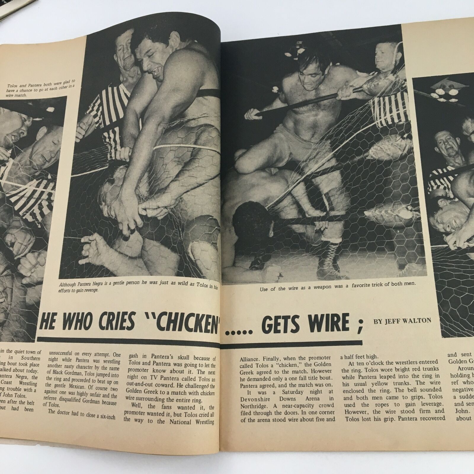 Wrestling Revue Magazine July 1971 Blackjack Mulligan & Omar Atlas, No Label