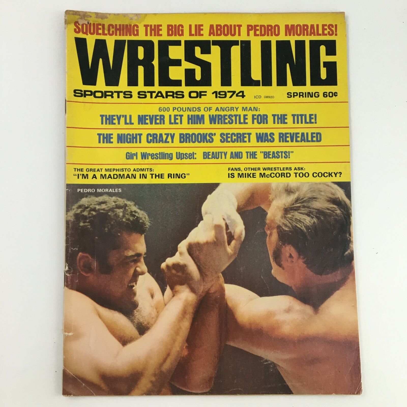 Wrestling Sports of Stars of Spring 1974 Pedro Morales & Mike McCord No Label