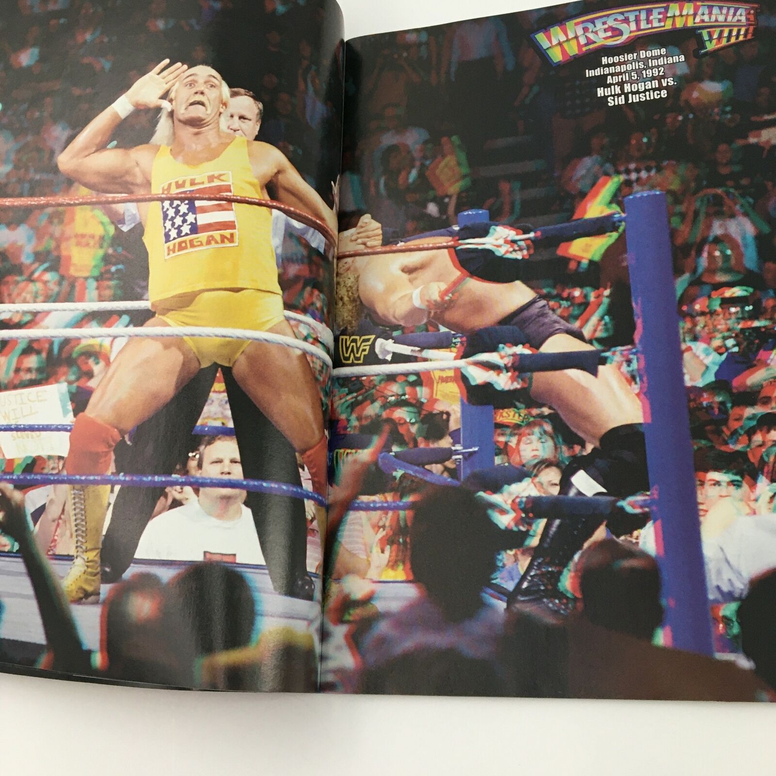 WWE Present 2004 Wrestle Mania Hulk Hogan vs Sid Justice in 3D No Label w Poster