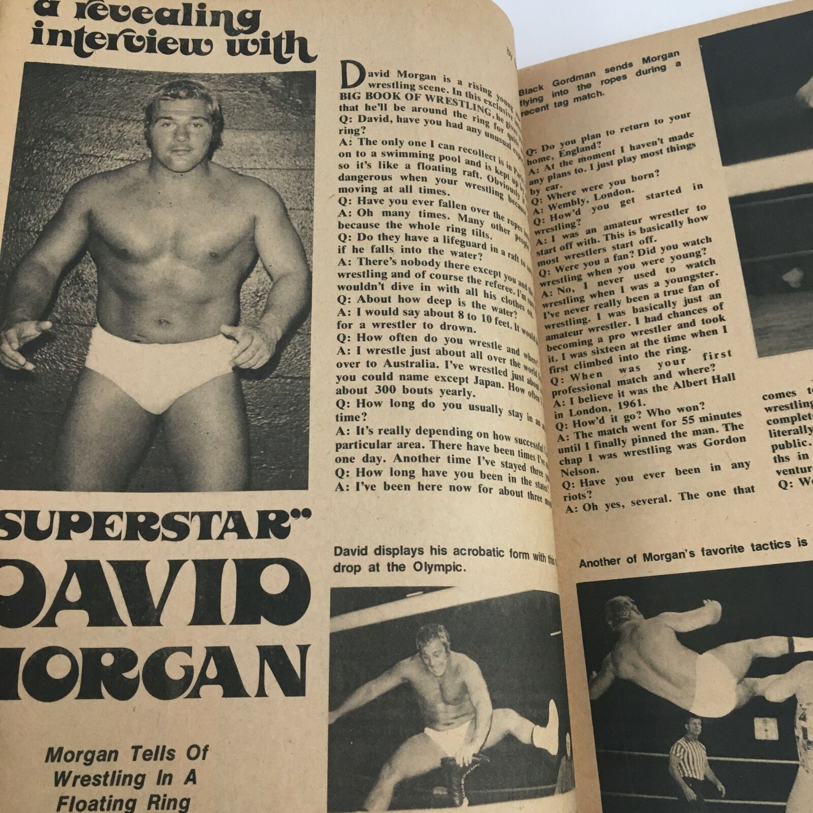 The Big Book of Wrestling December 1973 Baron Von Raschke vs Billy Red No Label