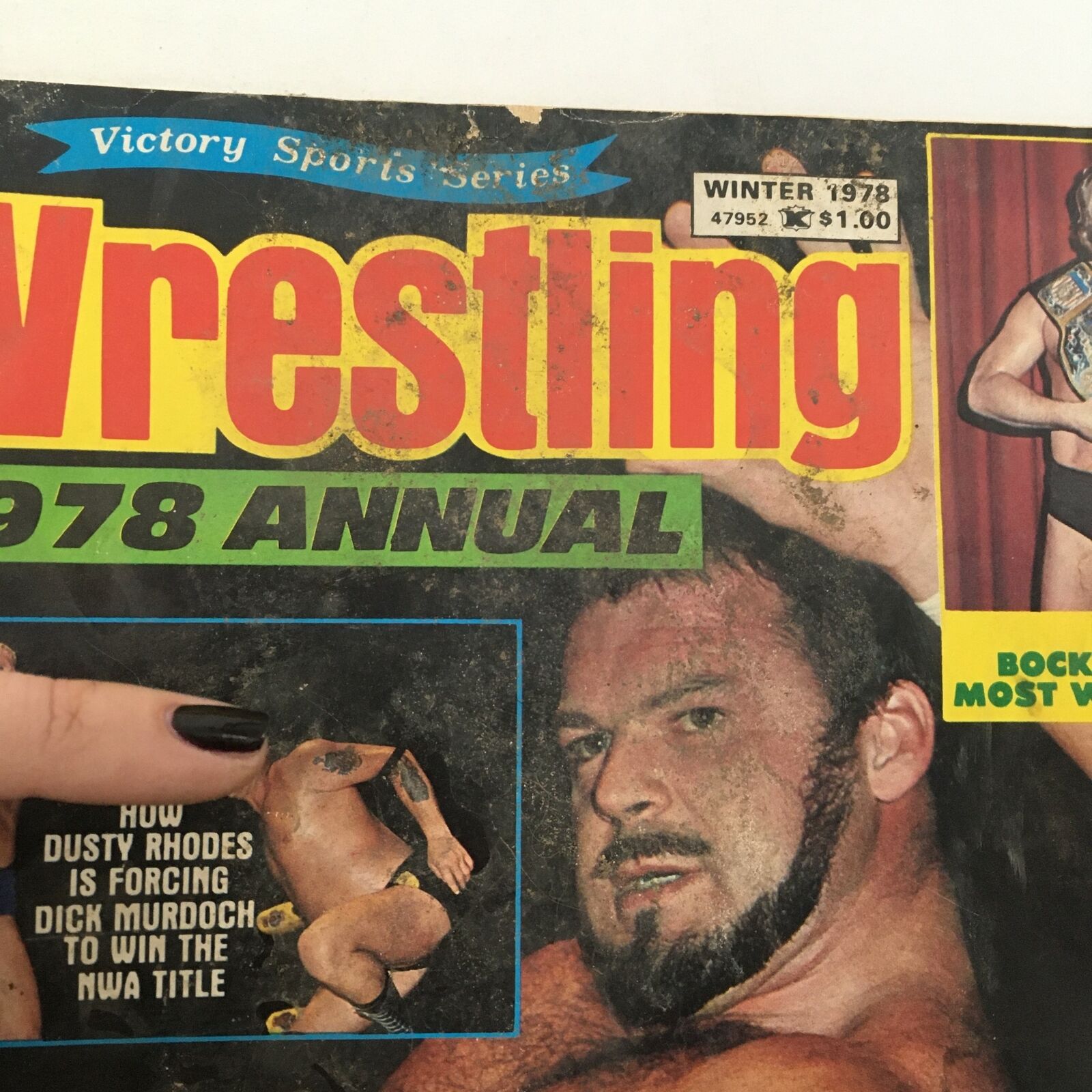 WWF Wrestling Magazine Winter 1978 Dusty Rhodes vs Dick Murdoch Win NWA Title