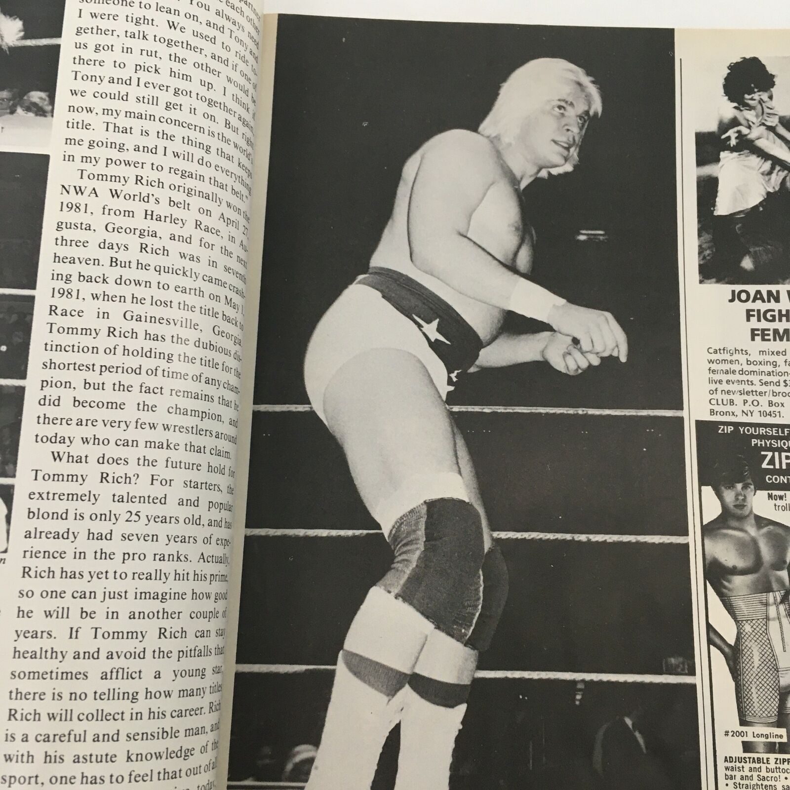 Wrestling's Main Event Magazine October 1982 Tommy Rich, Jimmy Snuka, Ken Patera