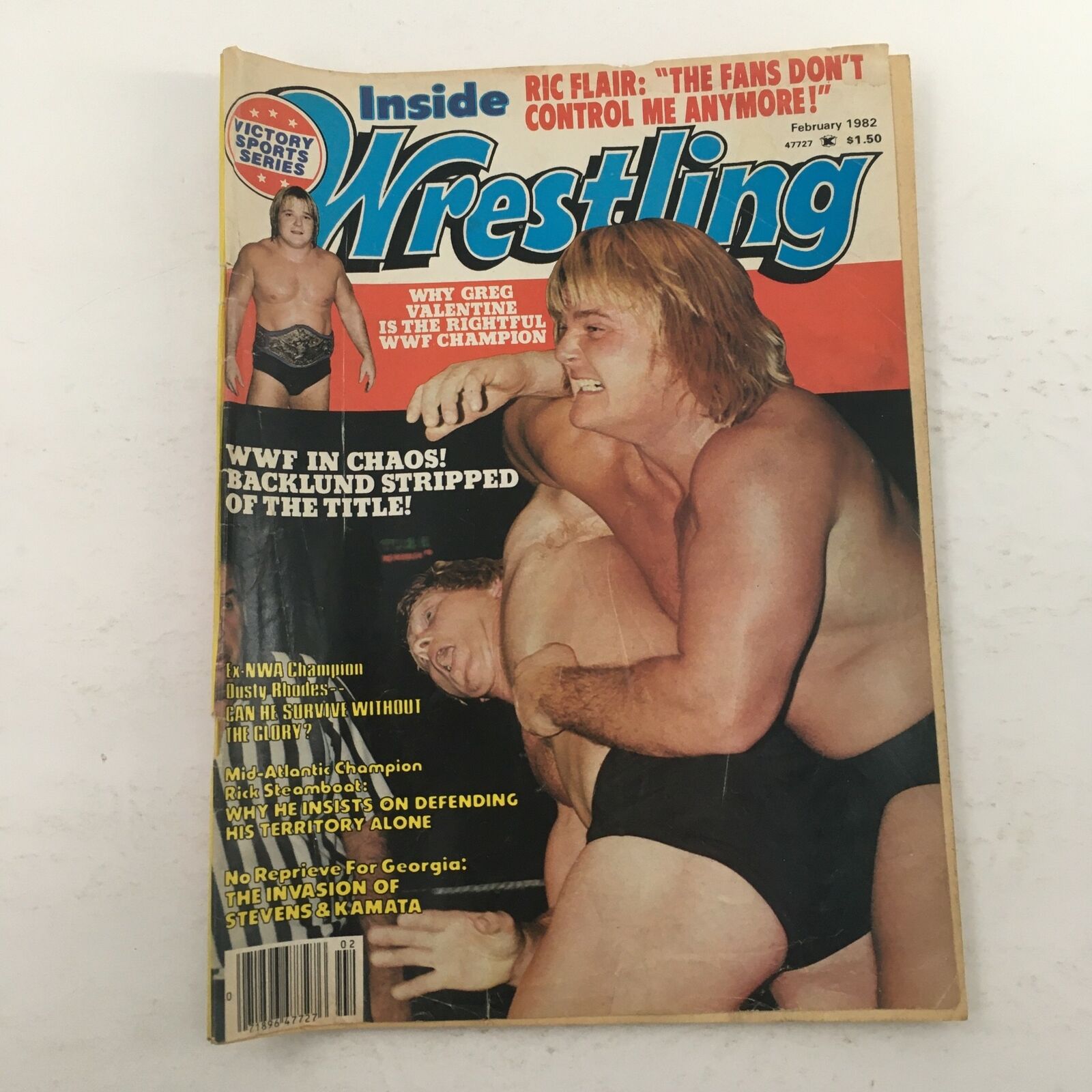 Inside Wrestling Magazine February 1982 Greg Valentine & NWA Champ Dusty Rhodes