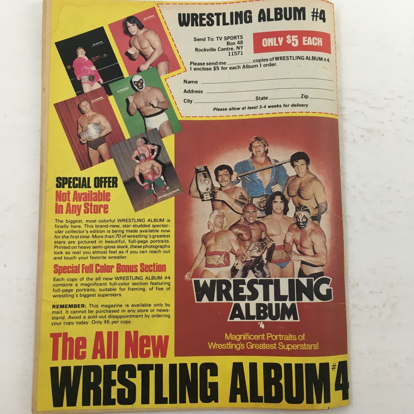 Inside Wrestling Magazine February 1982 Greg Valentine & NWA Champ Dusty Rhodes