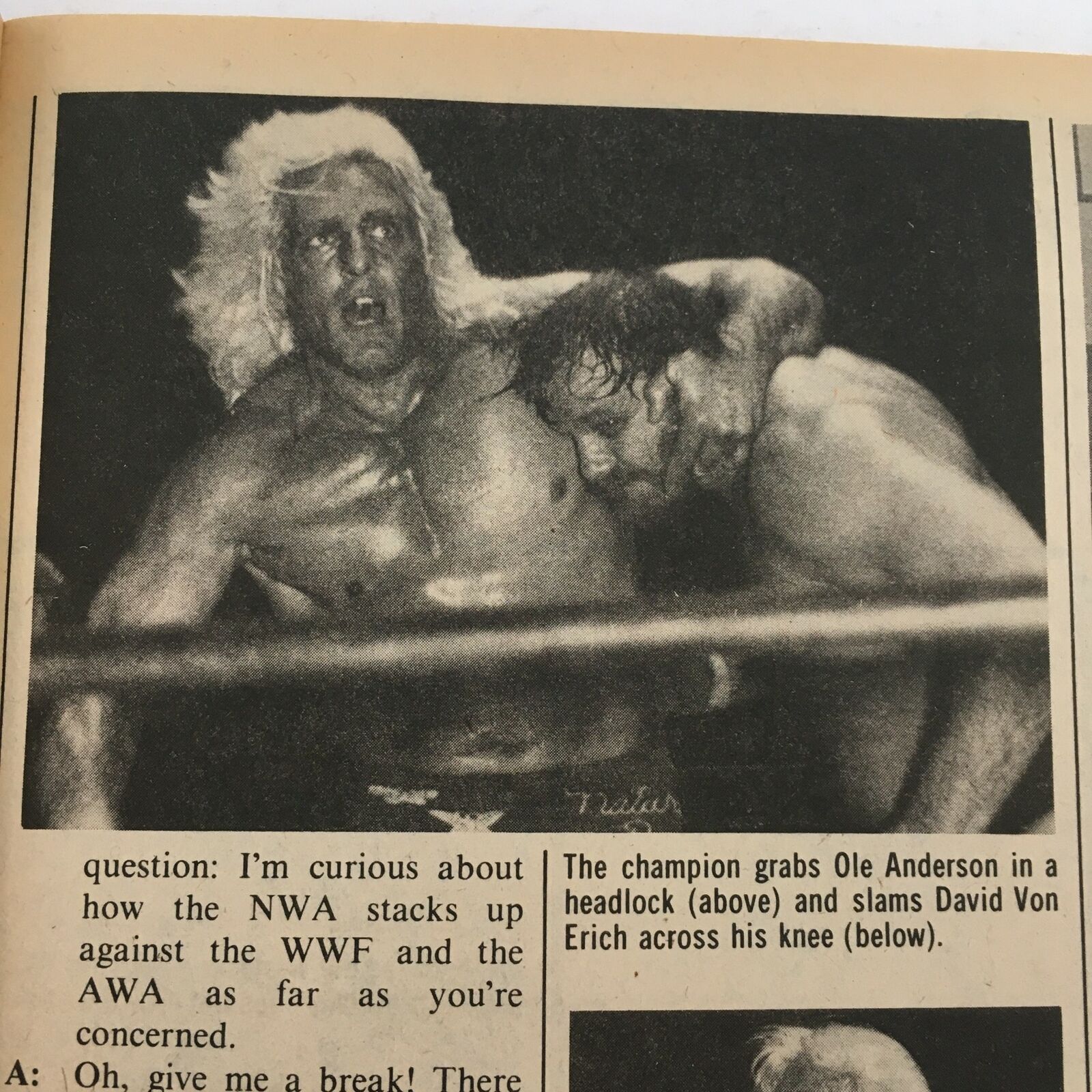 Inside Wrestling Magazine February 1982 Greg Valentine & NWA Champ Dusty Rhodes