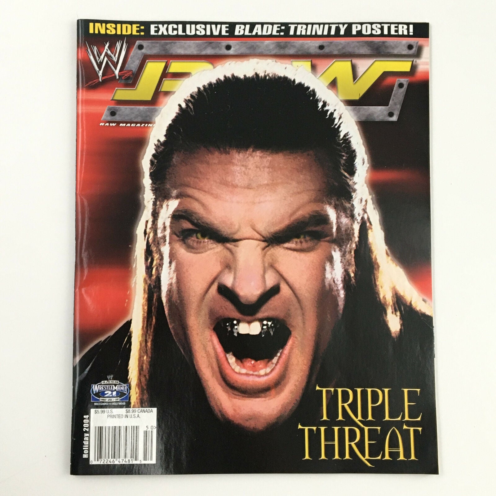 WWE Raw Magazine Holiday 2004 Triple H., Randy Orton,, No Label