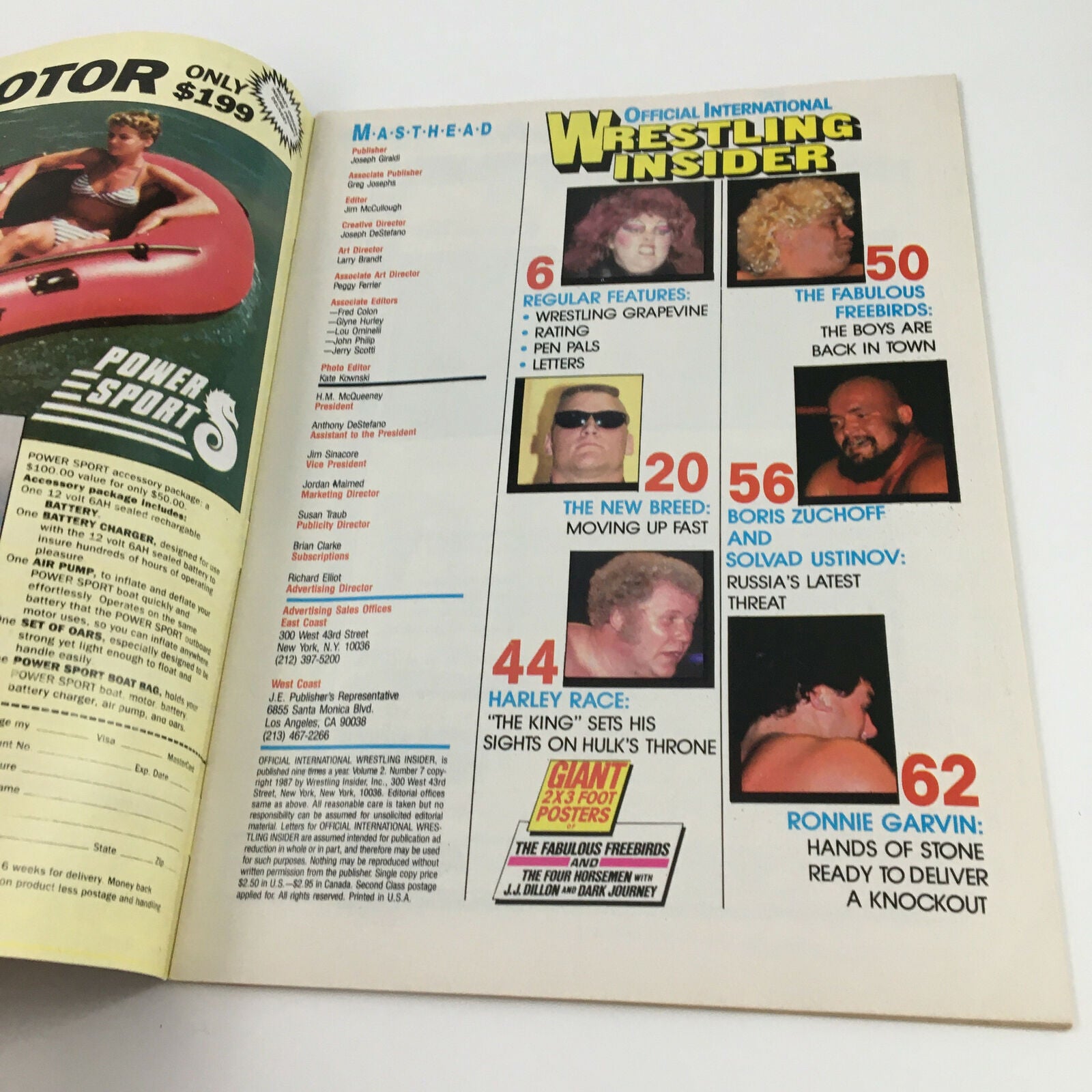 Wrestling Insider November 1987 Boris Zuchoff, Solvad Ustinov No Label