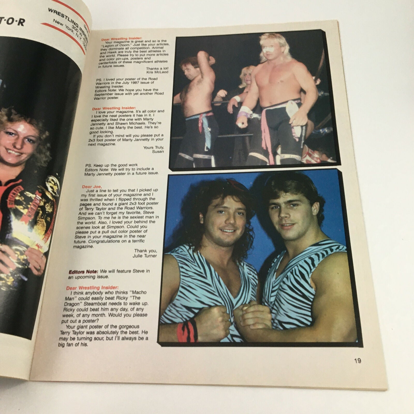 Wrestling Insider November 1987 Boris Zuchoff, Solvad Ustinov No Label