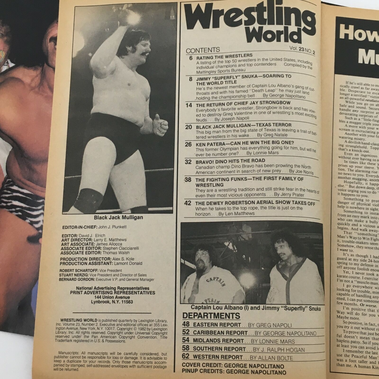 Wrestling World Magazine Summer 1982 Mat Idol Ric Martel Mauls Adrian Adonis