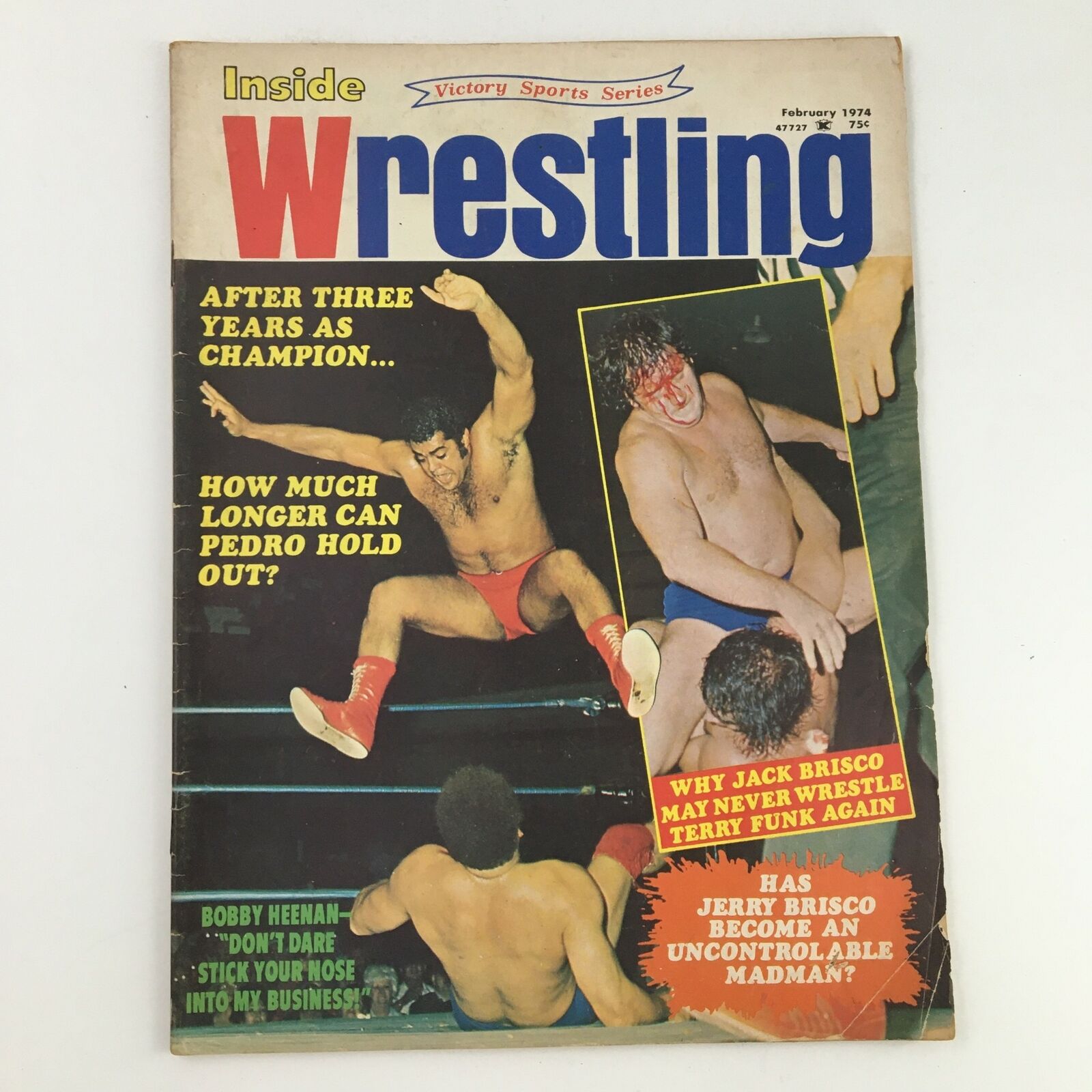 Inside Wrestling Magazine February 1974 Jack Brisco vs Terry Funk No Label