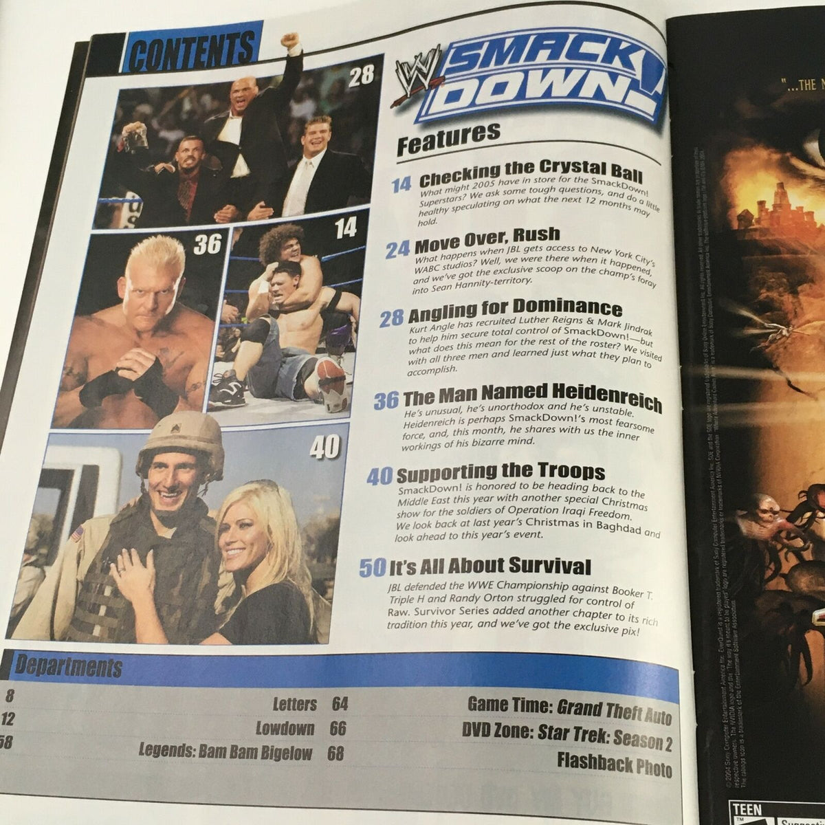 Smackdown Graphics 2005 WWE Smack Down Magazine Jan 2005