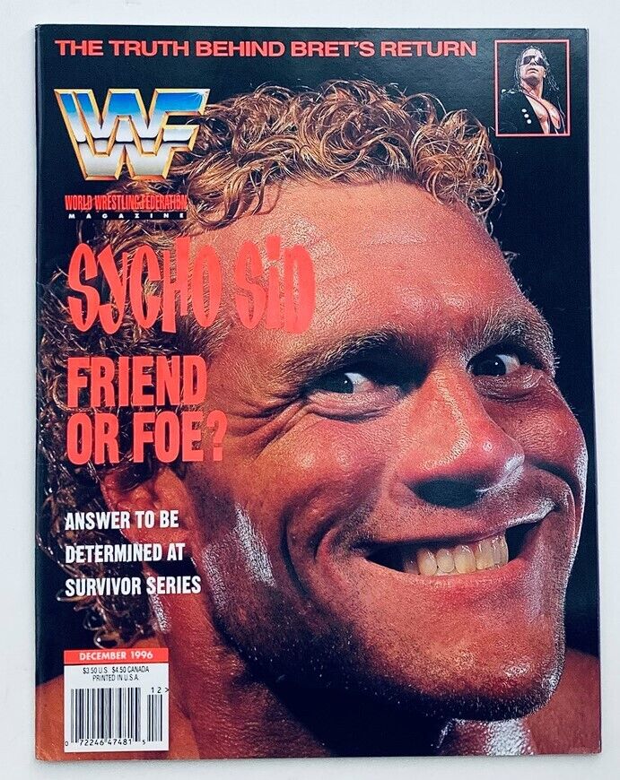 WWF World Wrestling Federation Magazine December 1996 Sycho Sid & Sunny w Poster