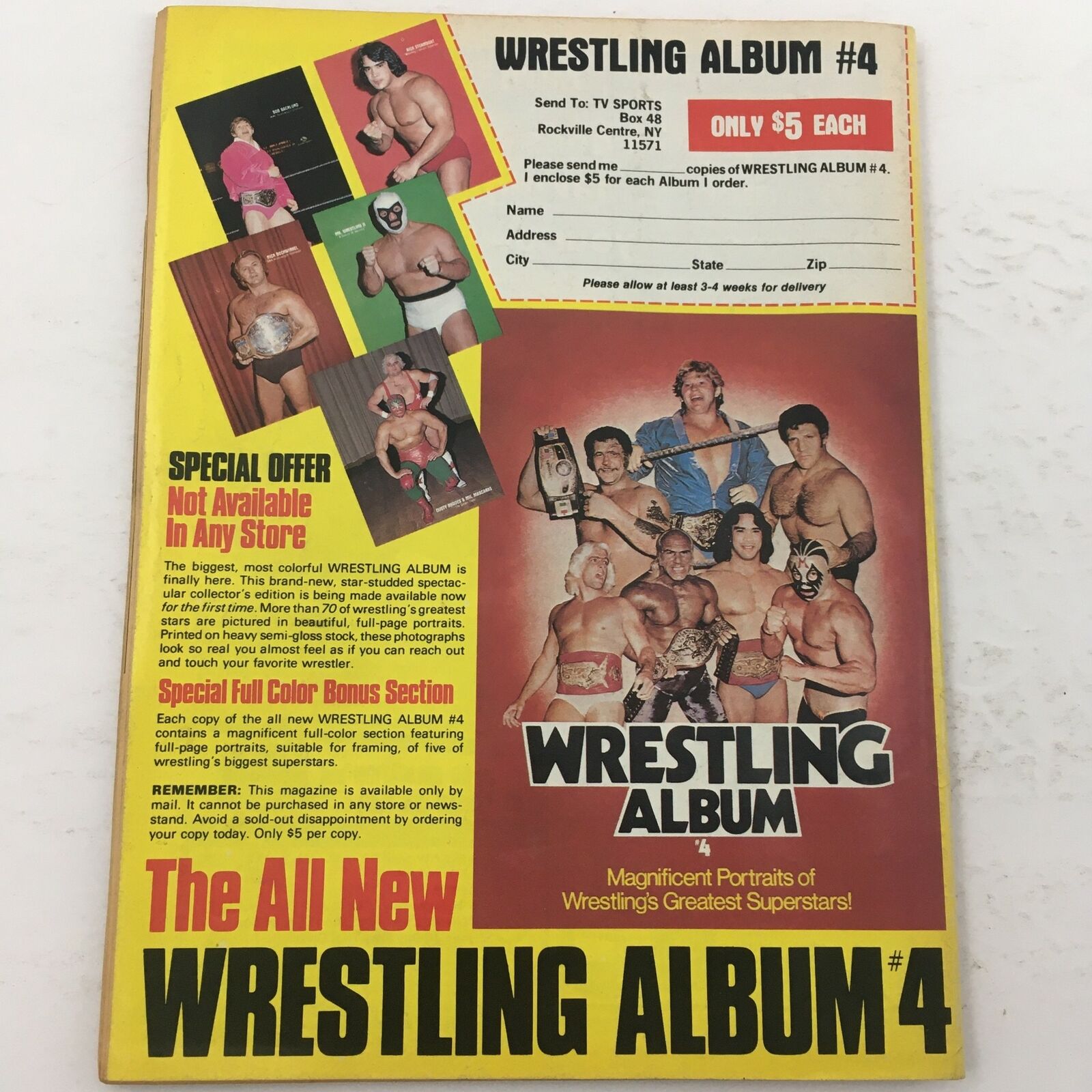 Inside Wrestling Magazine April 1981 Bruno Sammartino Jr. and Ric Flair Feature