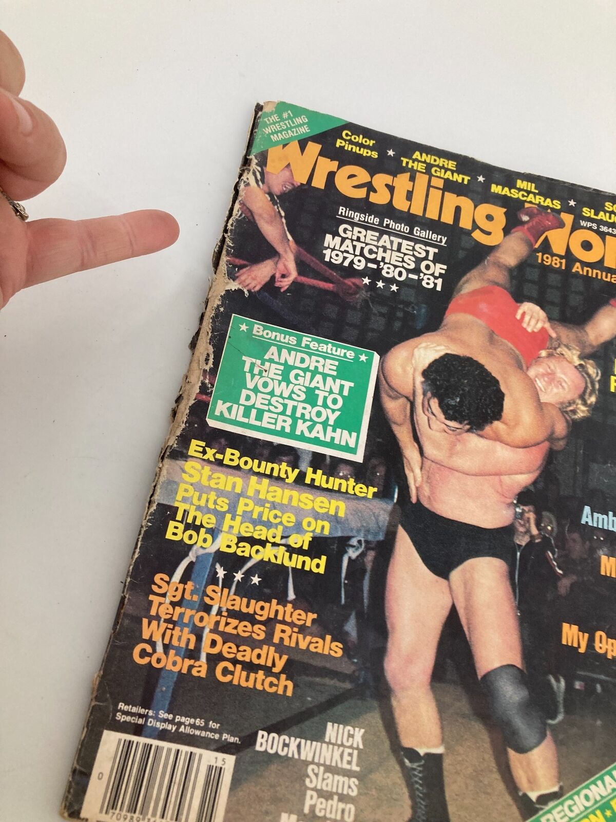 VTG Wrestling World Magazine 1981 Andre The Giant vs Killer Kahn w Poster