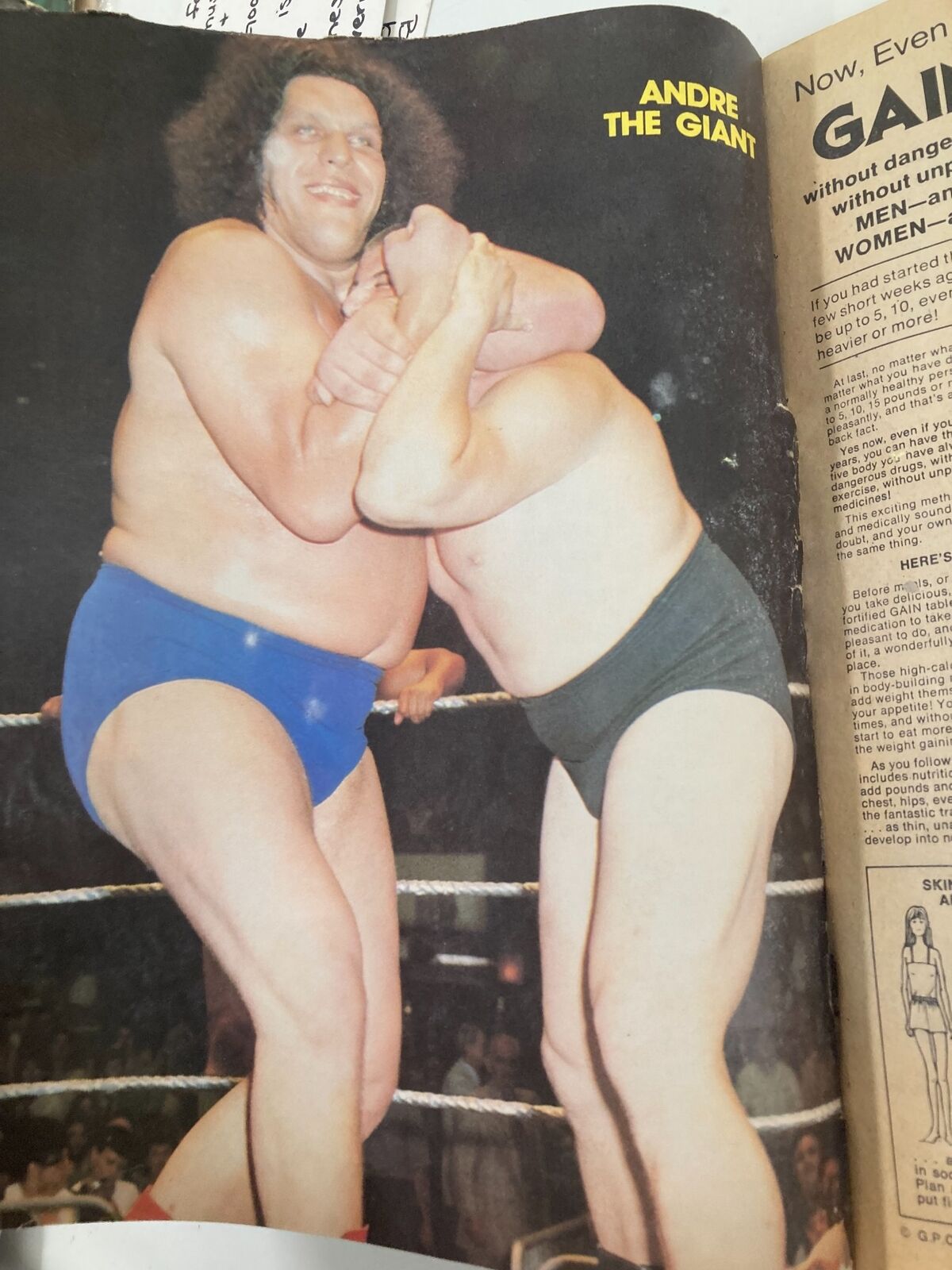 VTG Wrestling World Magazine 1981 Andre The Giant vs Killer Kahn w Poster