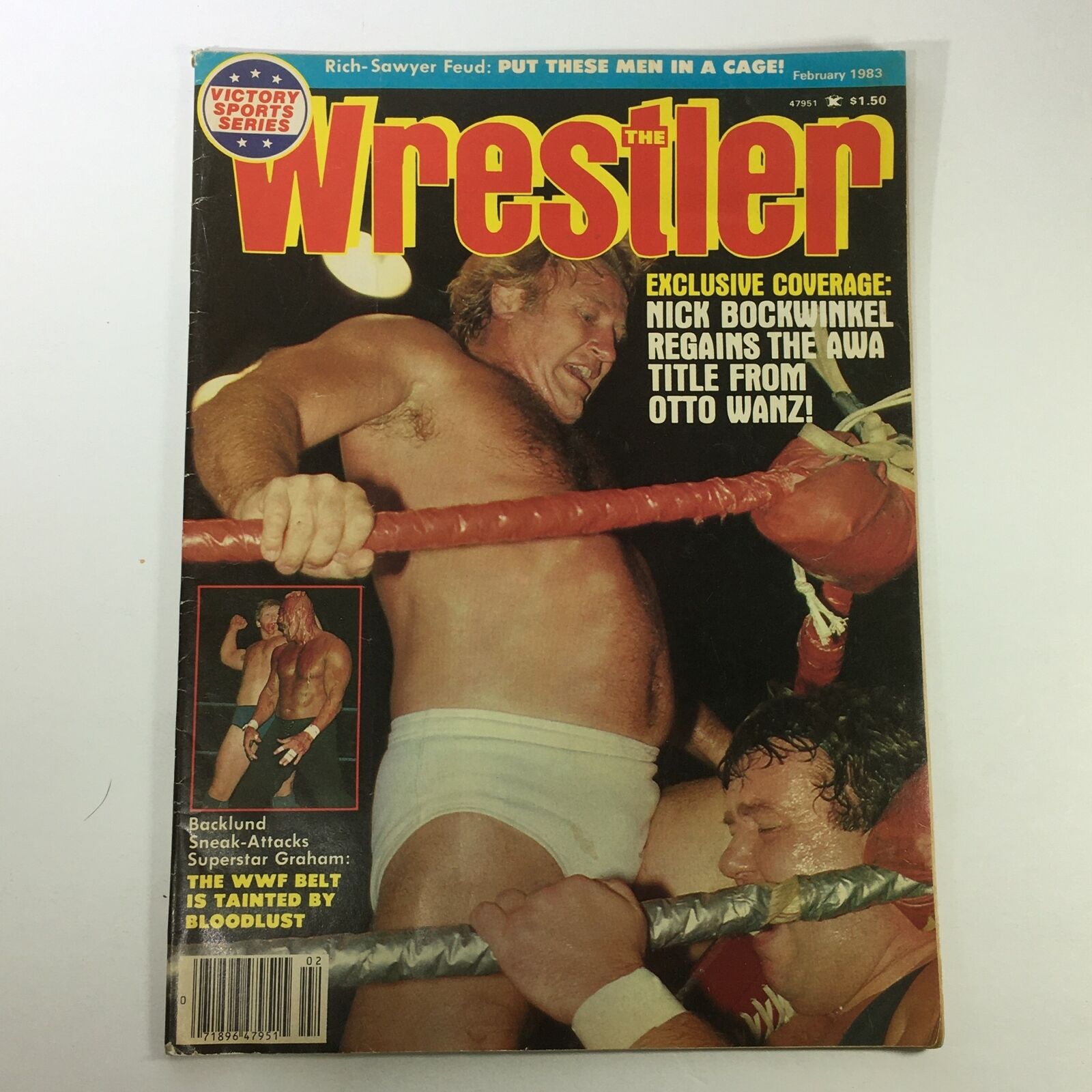 VTG The Wrestler Magazine February 1983 - Nick Bockwinkel  vs Otto Wanz