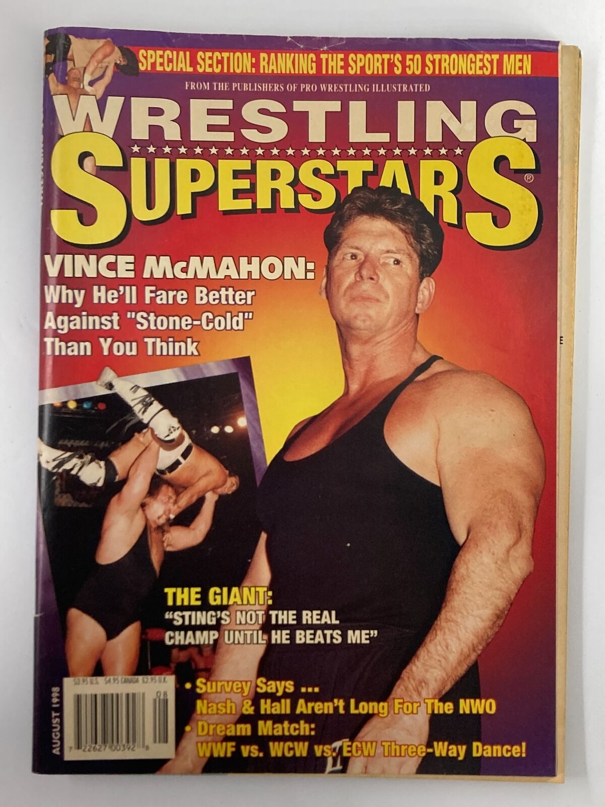 Wrestling Superstars Magazine August 1998 Andre the Giant Vince McMahon No Label