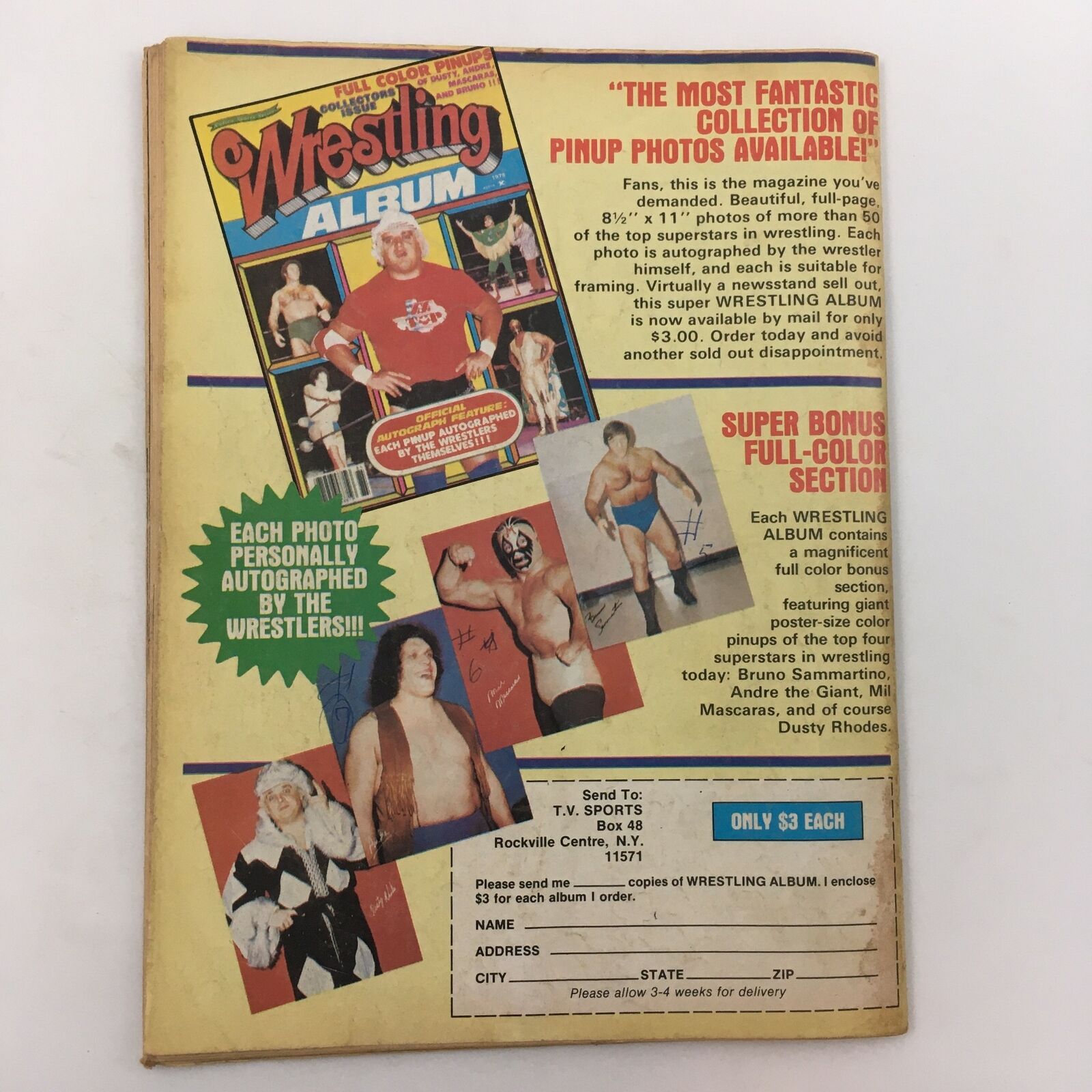 Inside Wrestling Magazine September 1979 Mil Mascaras vs Terry Funk, No Label