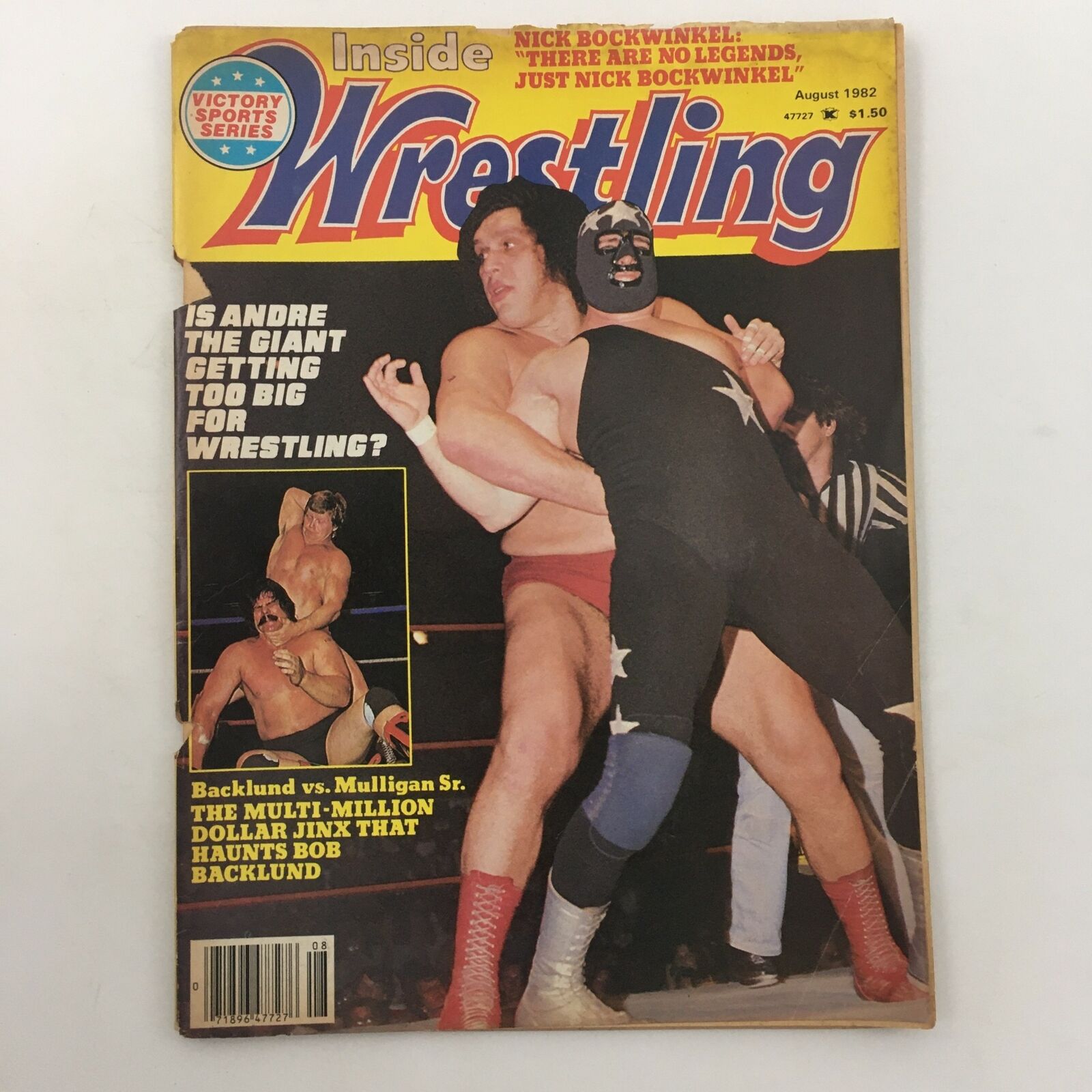 Inside Wrestling Magazine August 1982 Andre the Giant vs Mil Mascaras, No Label