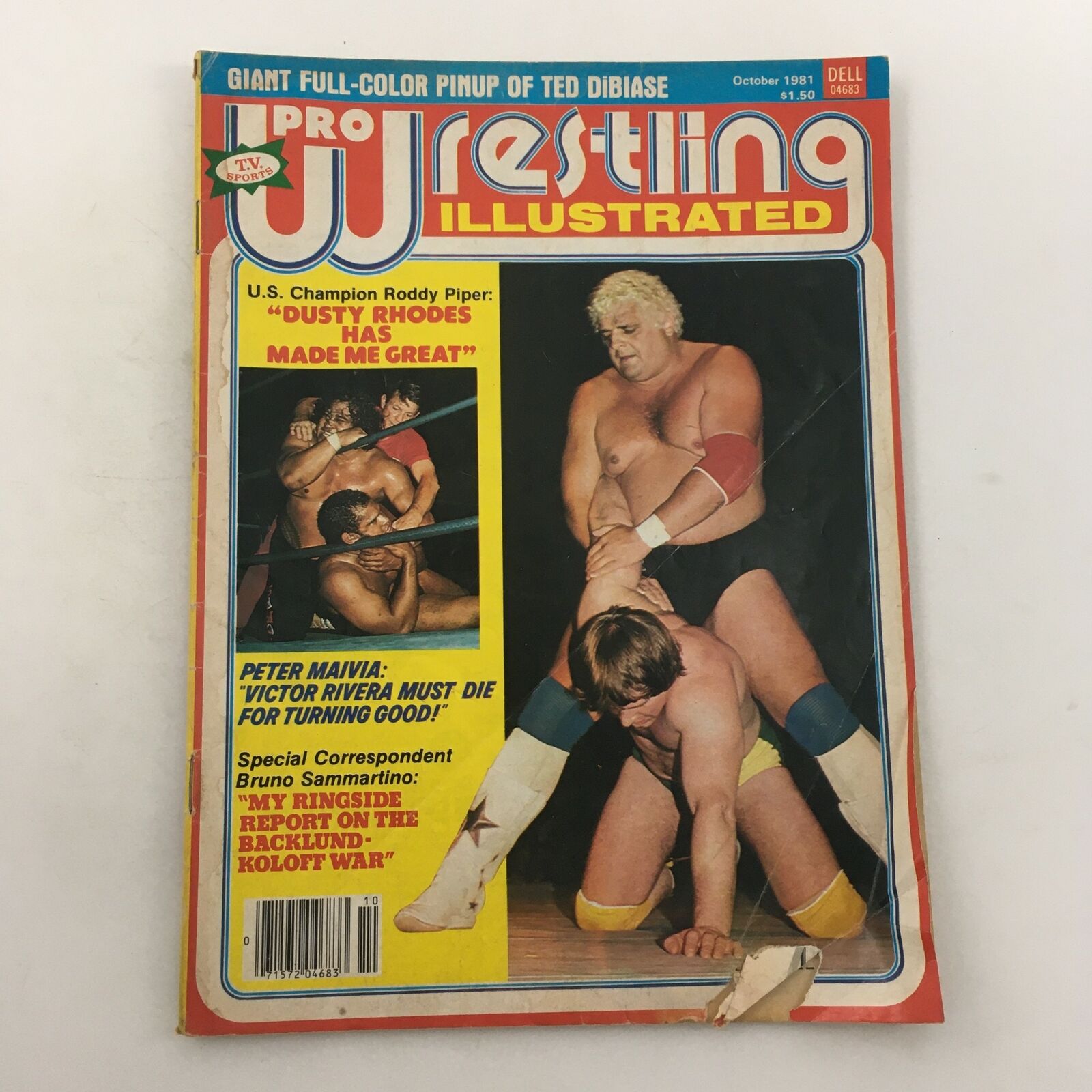 Pro Wrestling Illustrated Magazine October 1981 Peter Maivia vs Victor Rivera