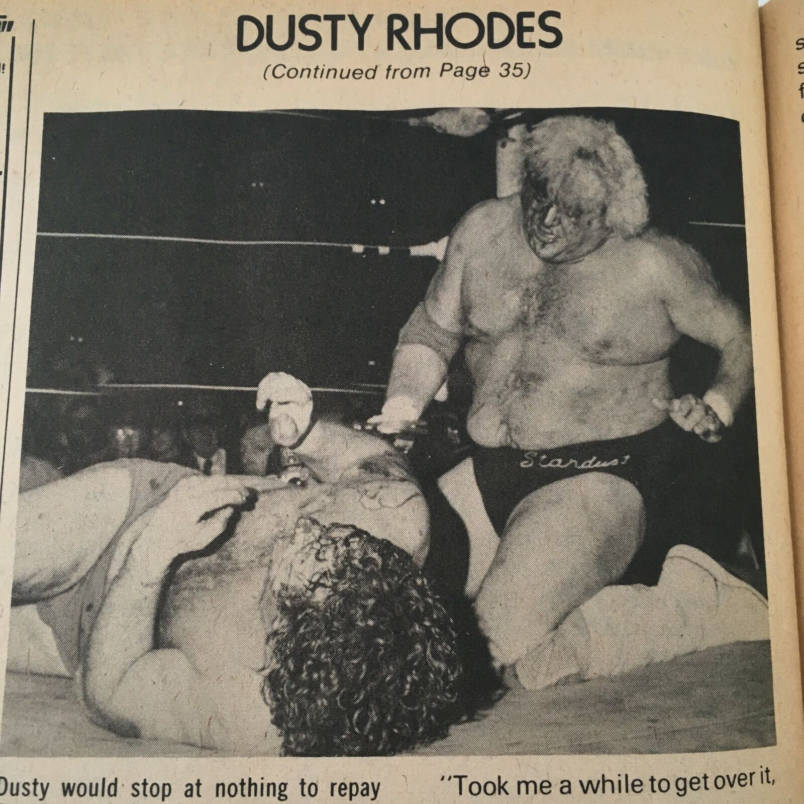 Inside Wrestling Magazine July 1980 Dusty Rhodes & Kevin Von Erich, No Label