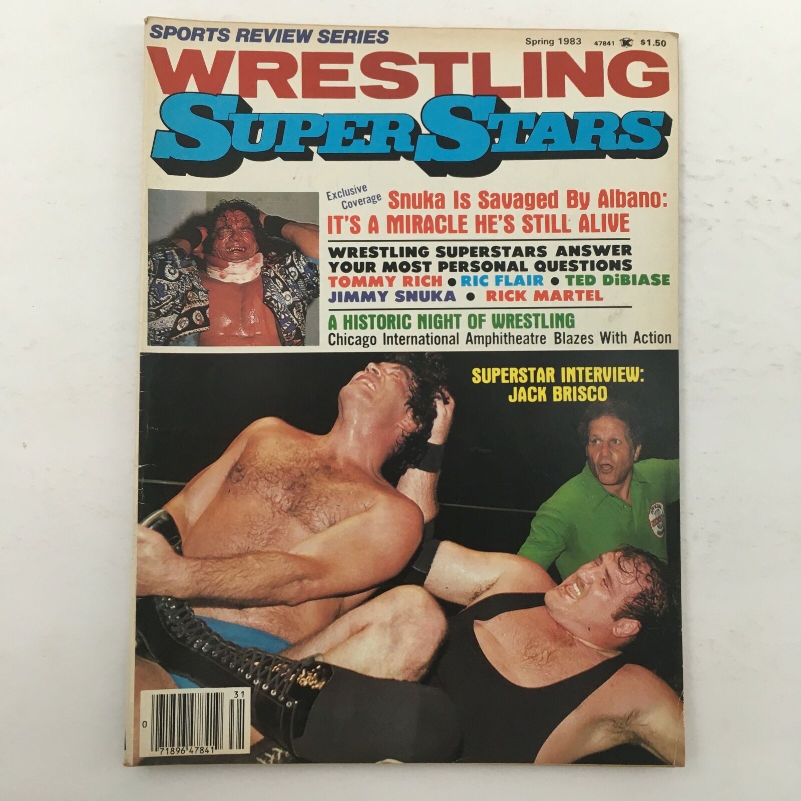 Wrestling Superstars Magazine Spring 1983 Jack Brisco, Jimmy Snuka & Rick Martel