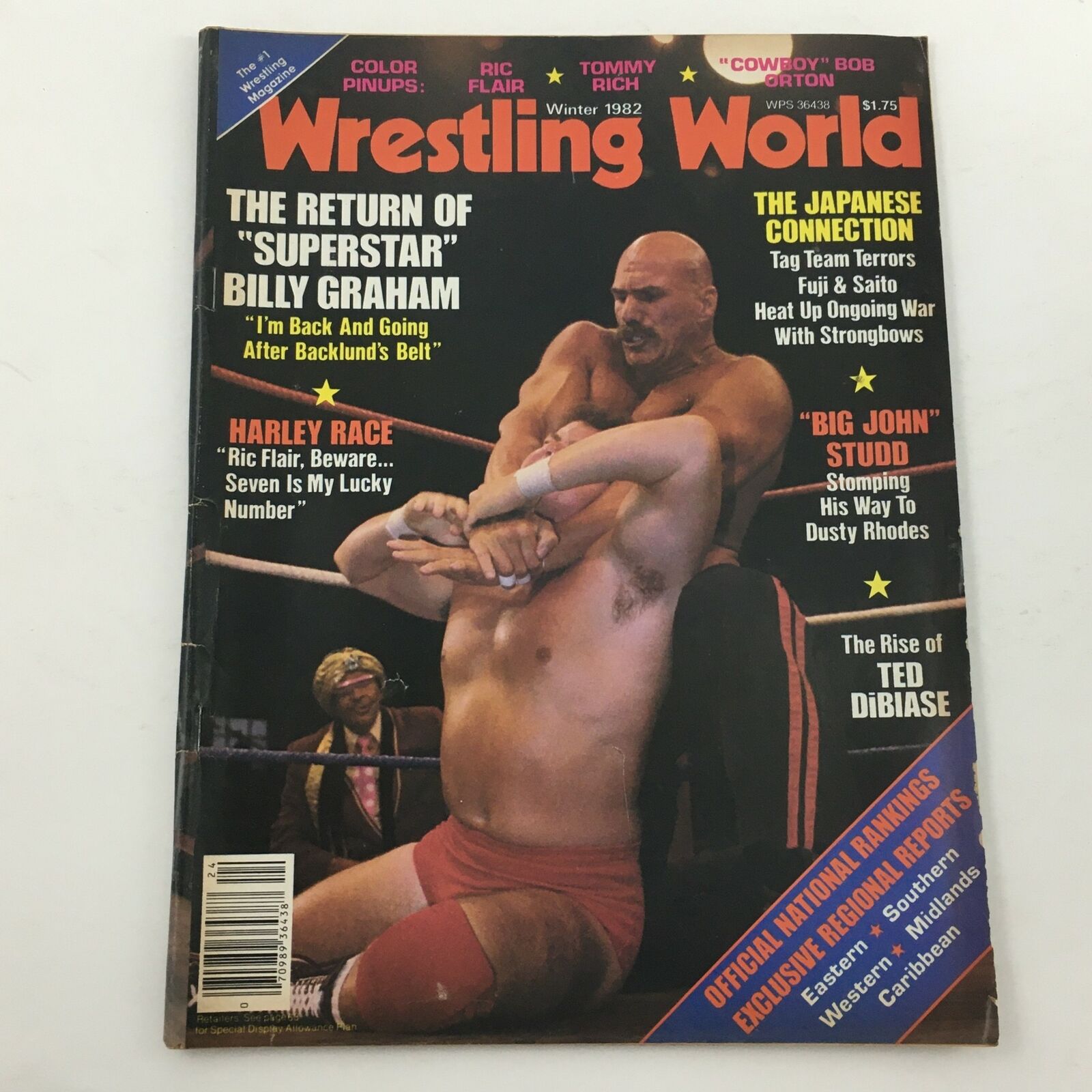 Wrestling World Magazine Winter 1982 Billy Graham Return and Harley Face Feature