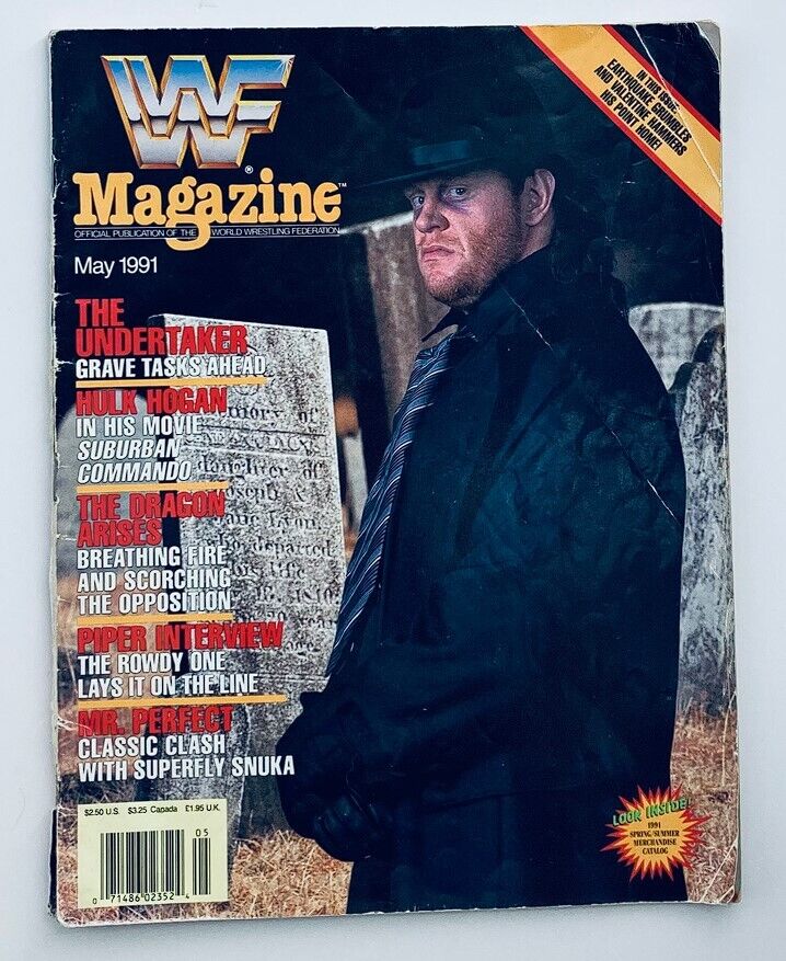 WWF World Wrestling Federation Magazine May 1991 Hulk Hogan, Undertaker w Poster