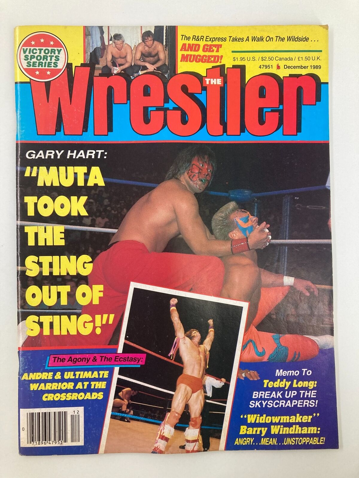 VTG The Wrestler Magazine December 1989 The Great Muta vs Sting No Label