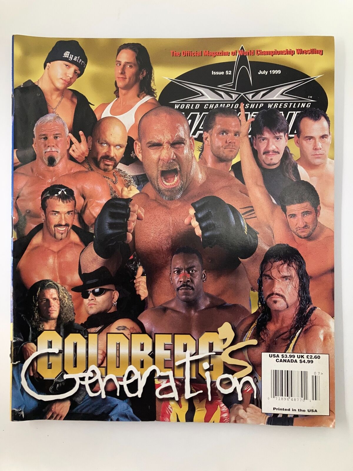 WCW Magazine Issue 52 July 1999 Bill Goldberg's Generation w Poster No Label