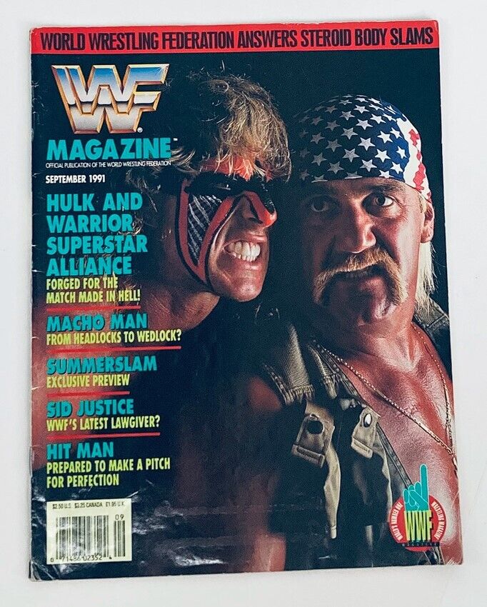 WWF World Wrestling Federation Magazine September 1991 Hulk Hogan & The Warrior