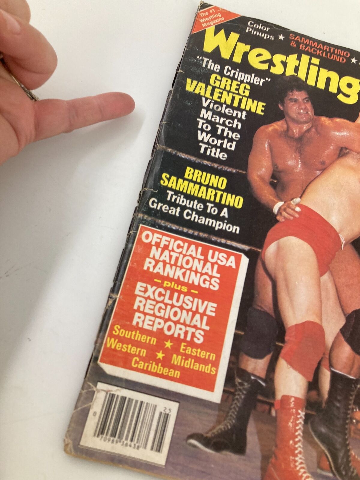 VTG Wrestling World Magazine 1982 Greg Valentine and Ric Flair w Poster No Label