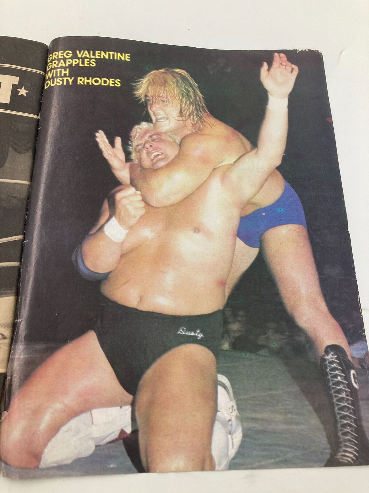 VTG Wrestling World Magazine 1982 Greg Valentine and Ric Flair w Poster No Label