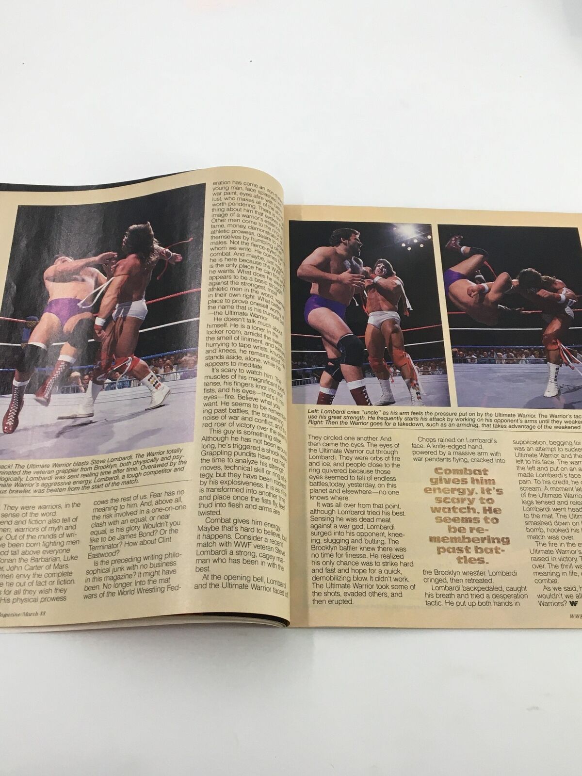 VTG WWF Magazine March 1988 Andre The Giant and The Ultimate Warrior No Label