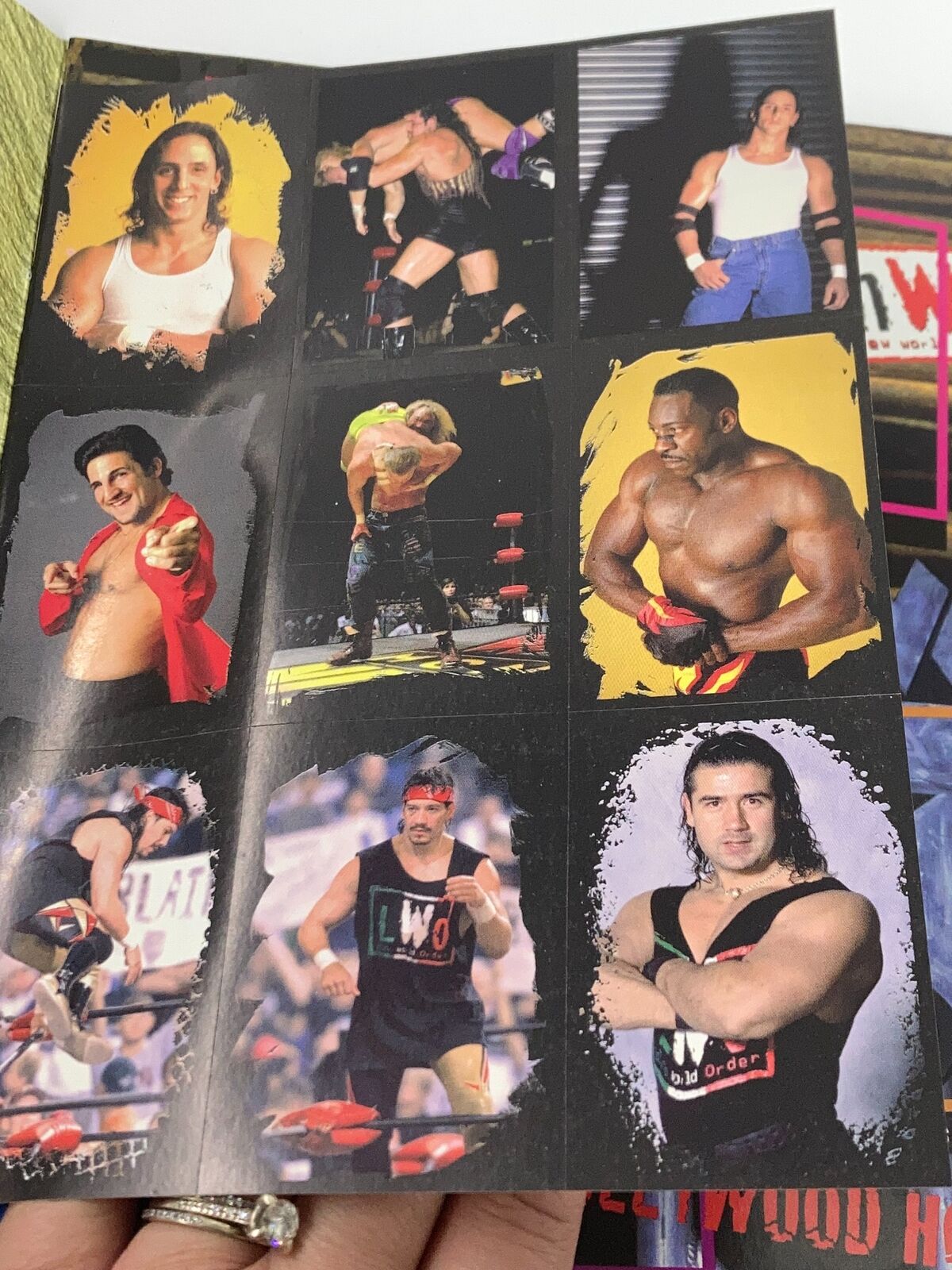 1999 WCW and NWO Sticker Book Hulk Hogan, Bill Goldberg & Kevin Nash