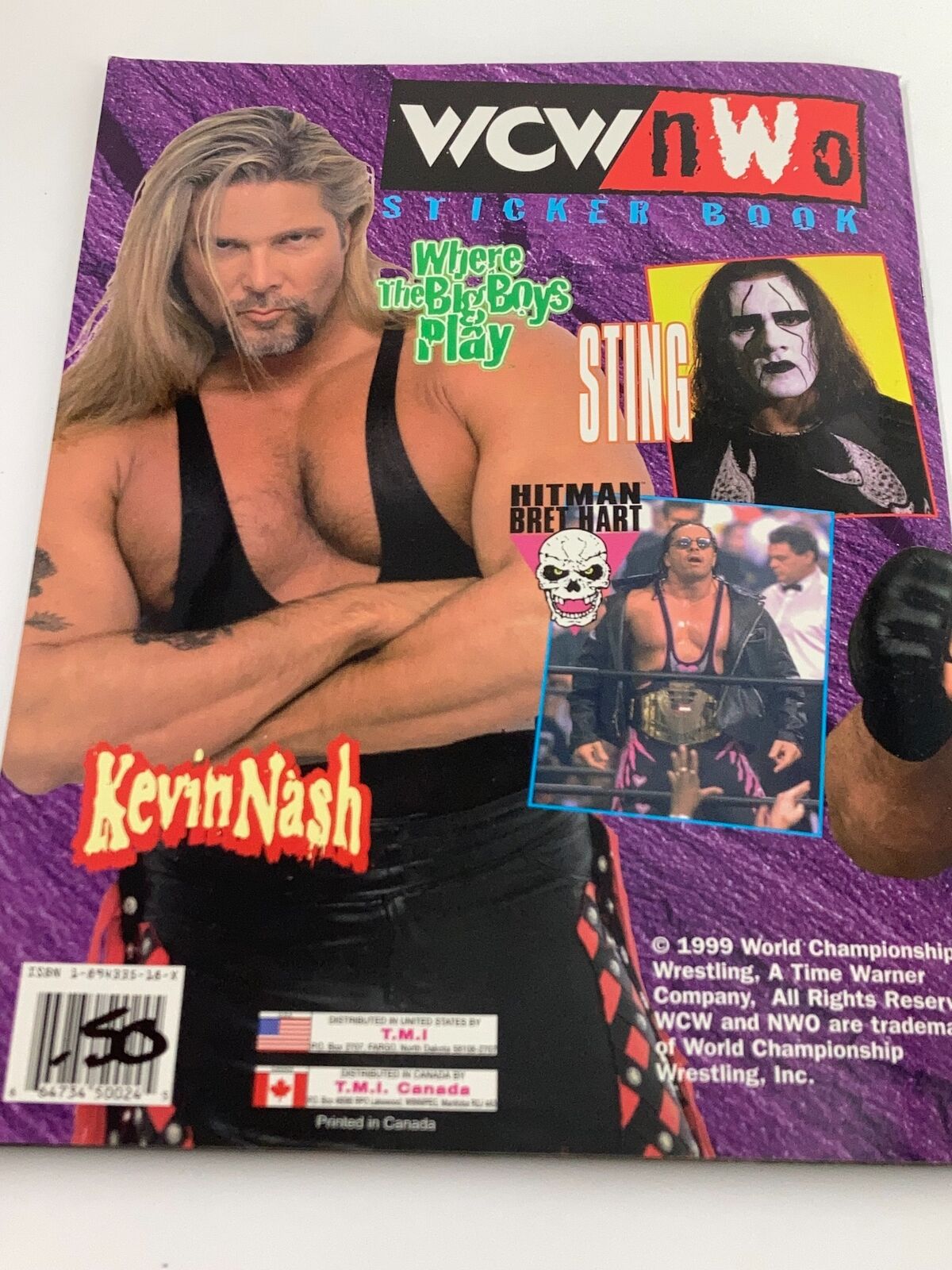 1999 WCW and NWO Sticker Book Hulk Hogan, Bill Goldberg & Kevin Nash