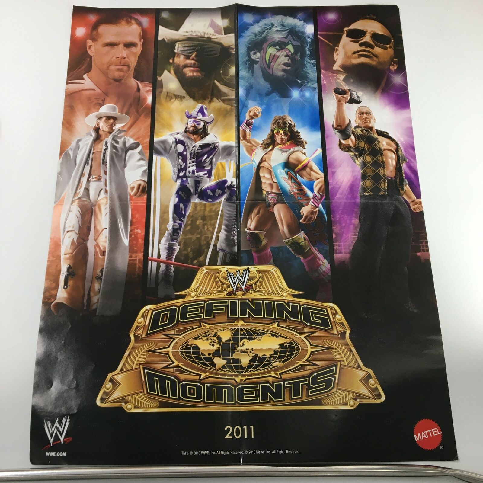 WWE Magazine Holiday 2010 Rey Mysterio, Bret Hart, Edge, The Rock No Label