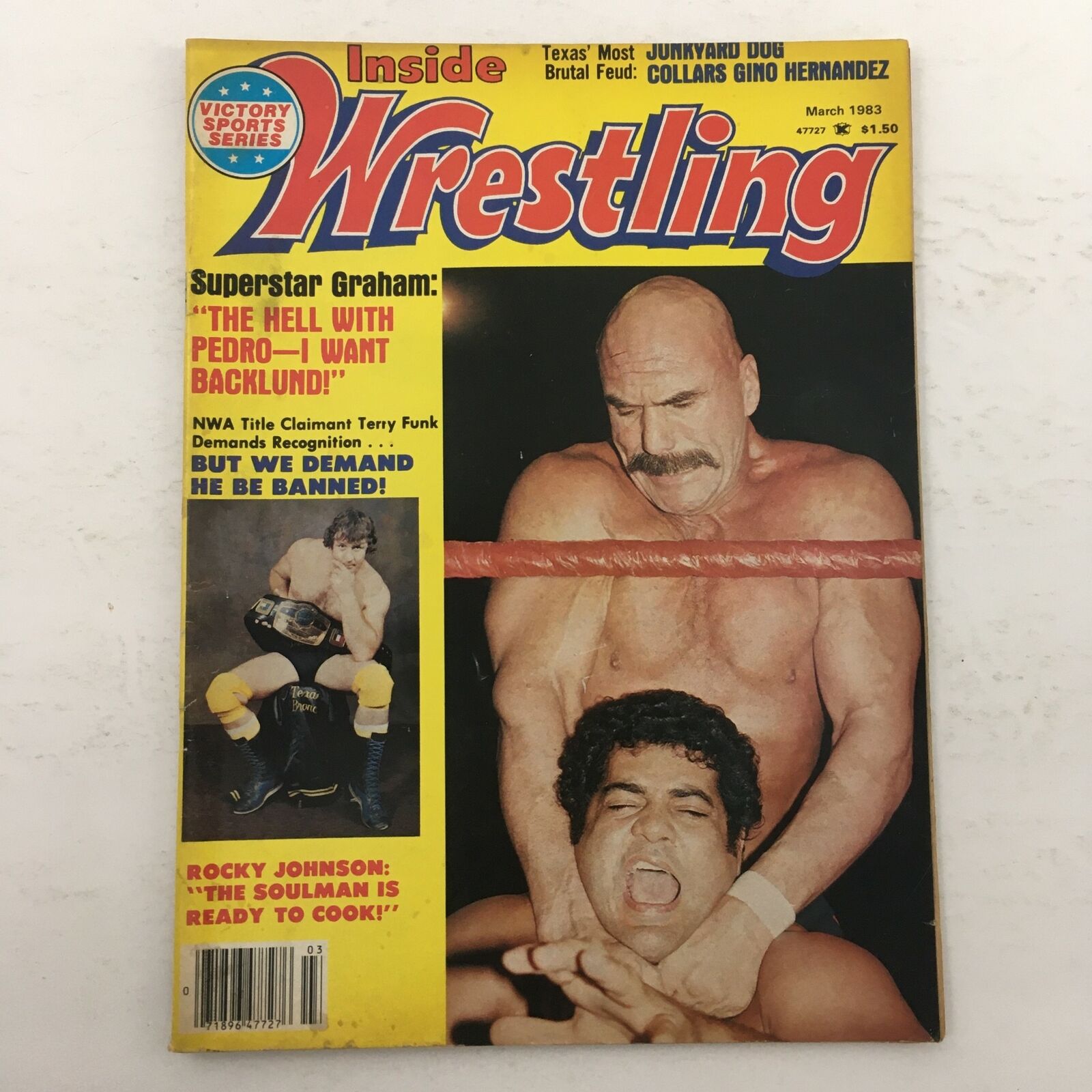 Inside Wrestling Magazine March 1983 Hulk Hogan, Rocky Johnson & Terry Funk